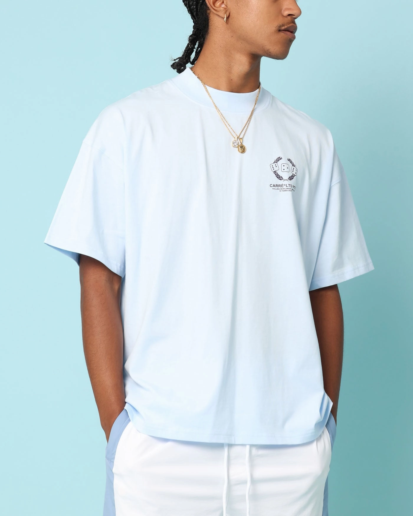 Daily Comfort Carr?? Players Oversized T-Shirt Light Blue