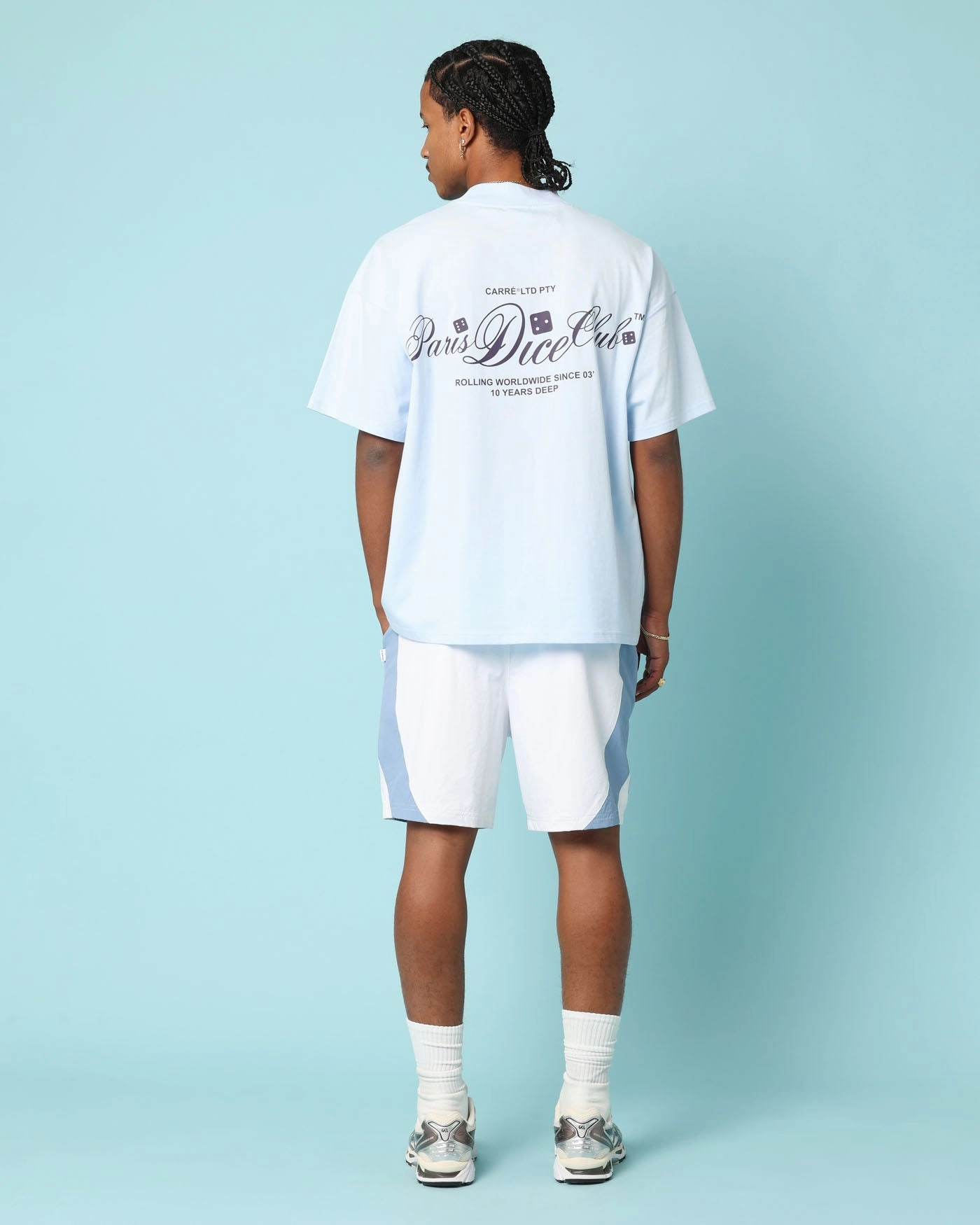 Carr?? Players Oversized T-Shirt Light Blue Popular Curved Hem