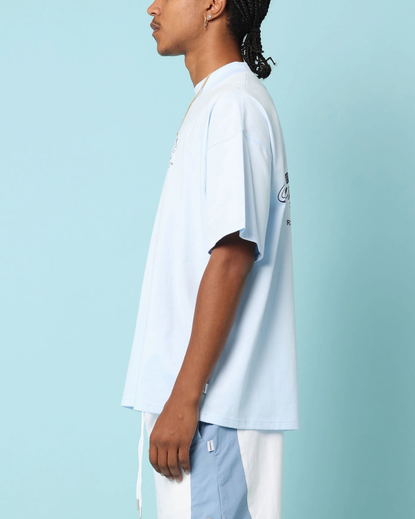 Carr?? Players Oversized T-Shirt Light Blue Athletic and Cool
