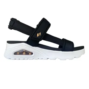 Versatile Footwear Relaxing Skechers Sandali Uno Summer Stand2 Neri Donna 119813 - Vegan
