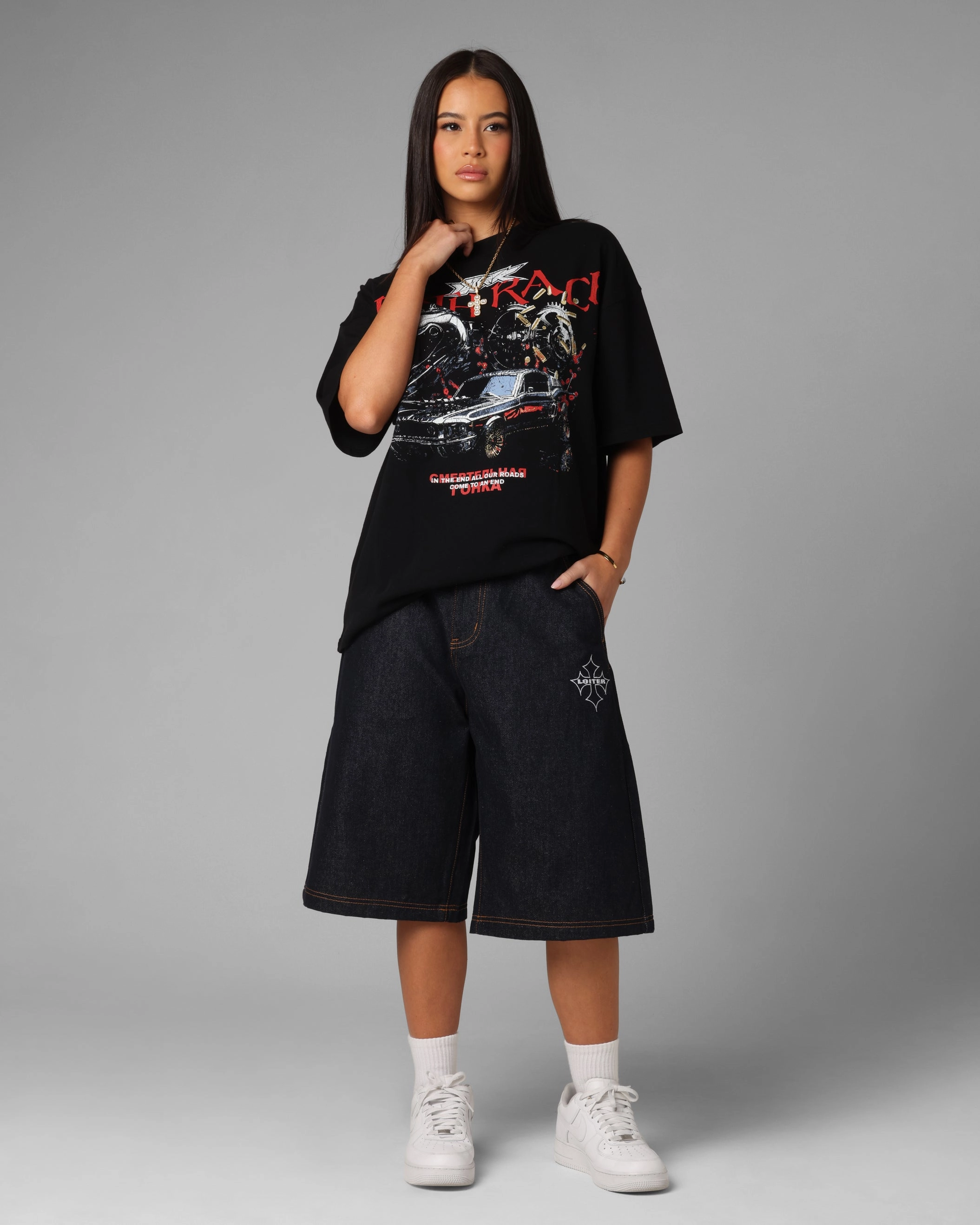 Breathable Fit Loiter F-16 Denim Jorts Indigo