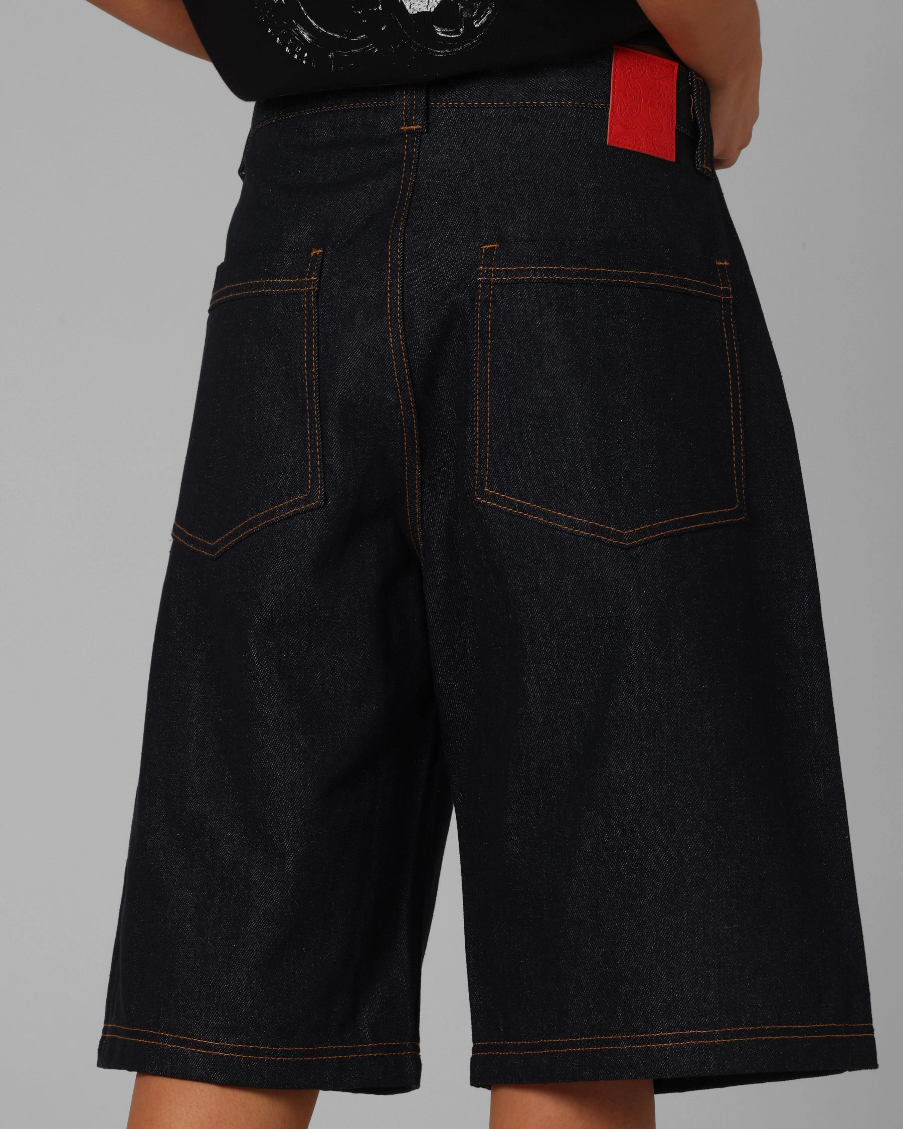 Roomy Fit Breathable Stretch Wear Loiter F-16 Denim Jorts Indigo