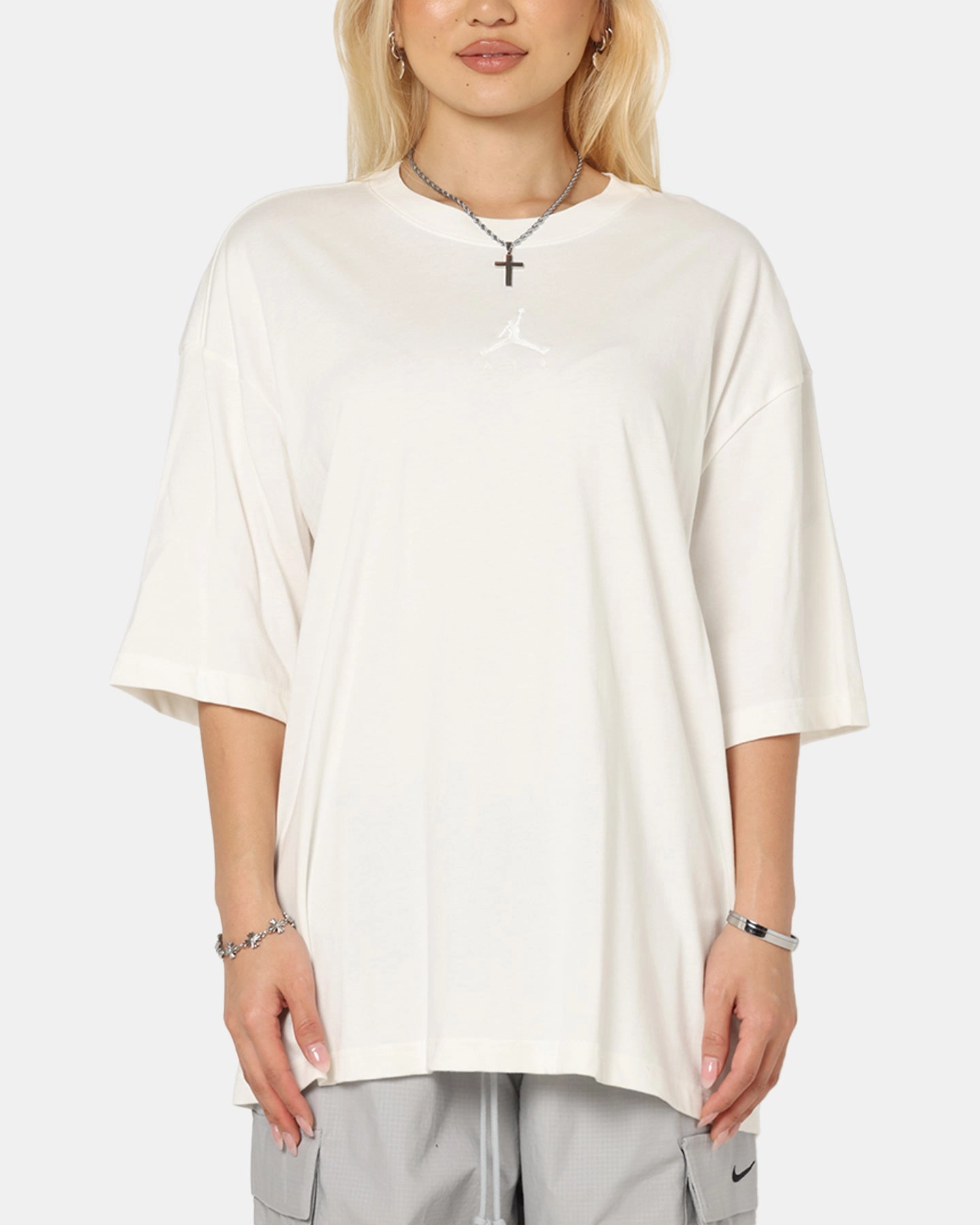 Comfy Essentials Wear Beach Wear Jordan Flight Essentials Oversized Crewneck T-Shirt Sail/Sail