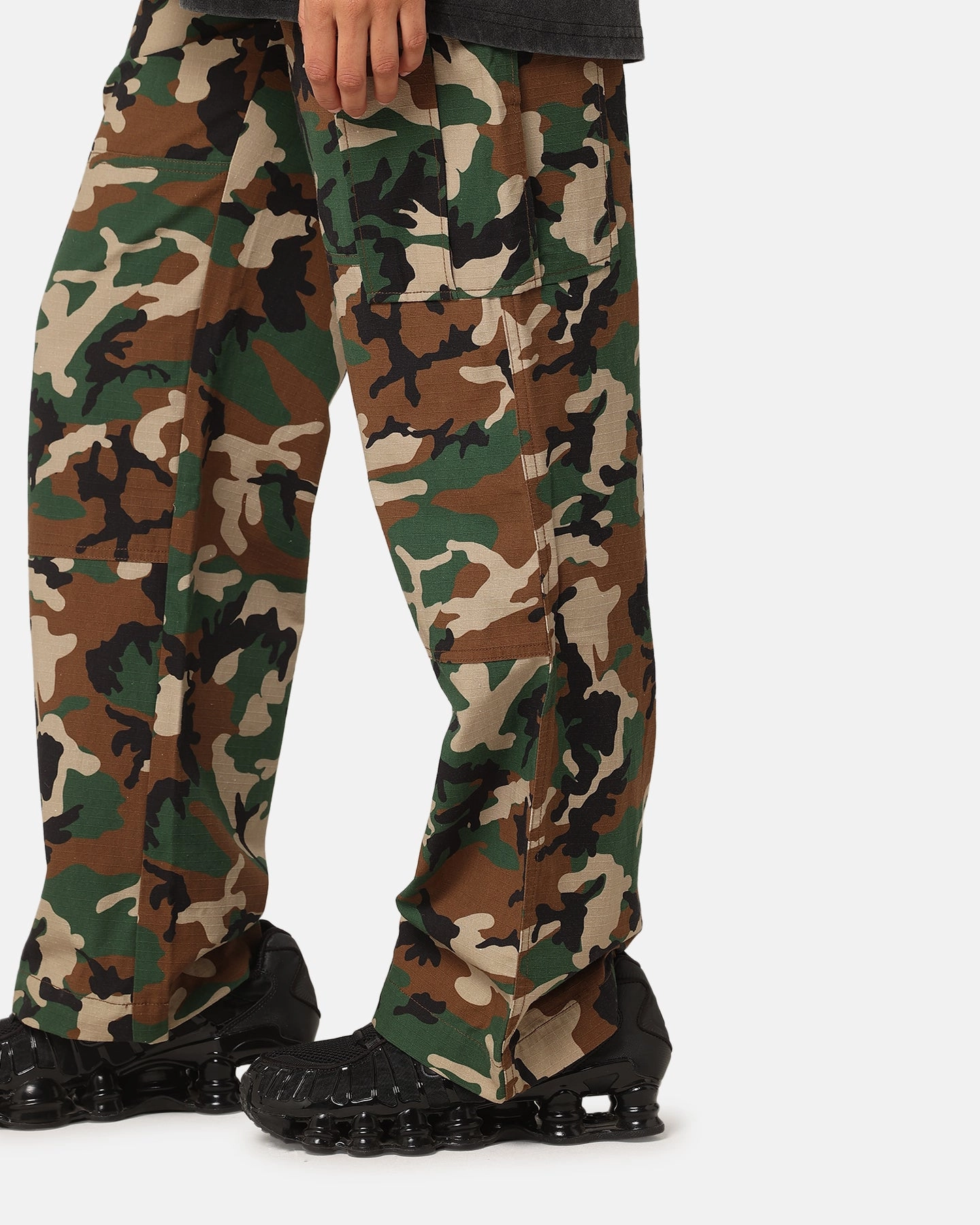 X-Girl Women's Easy Cargo Pants Camo SlimFit ElasticWaist