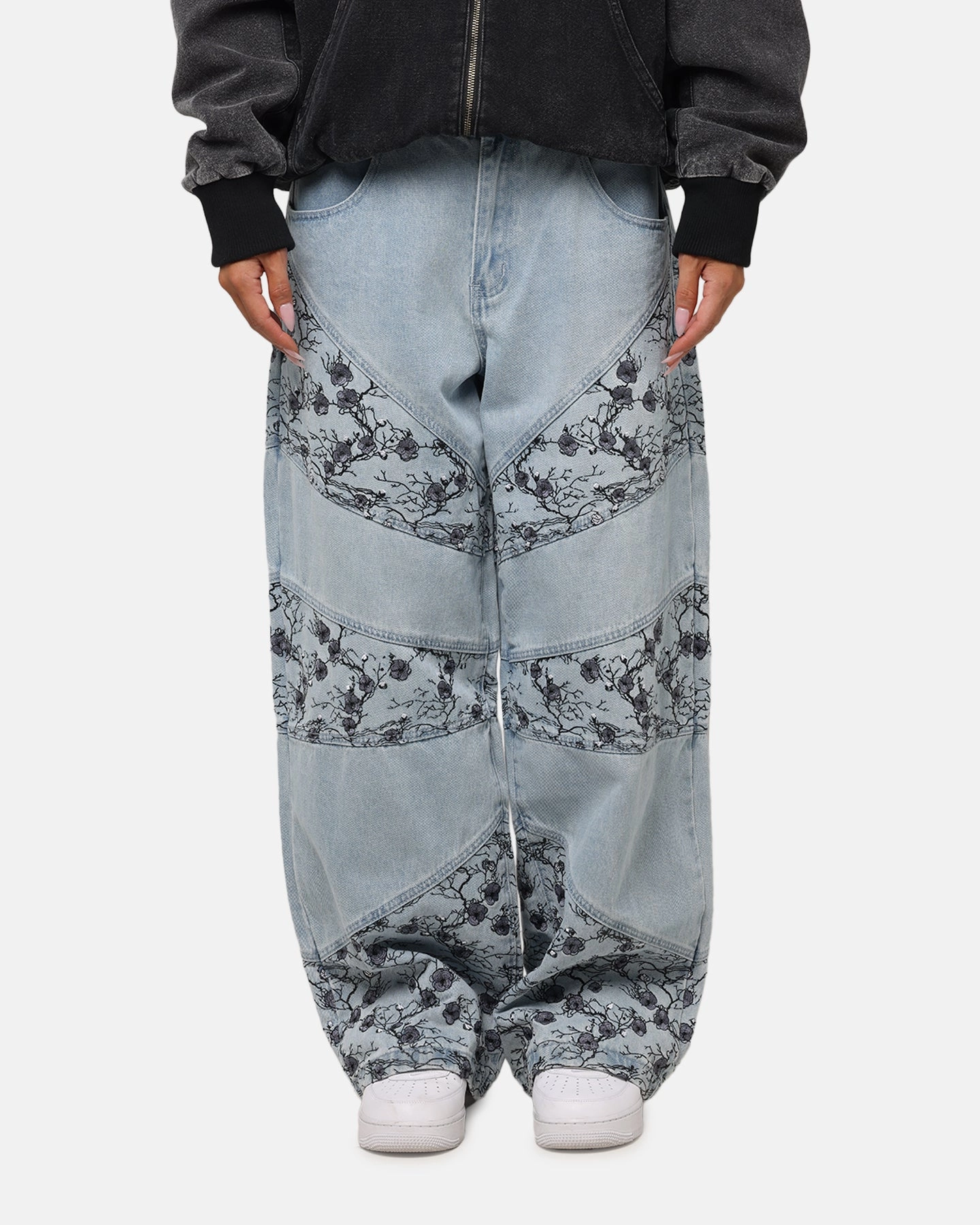 Saint Morta Amplus Poison Ivy Panel Jeans Mid Blue Layer Essential