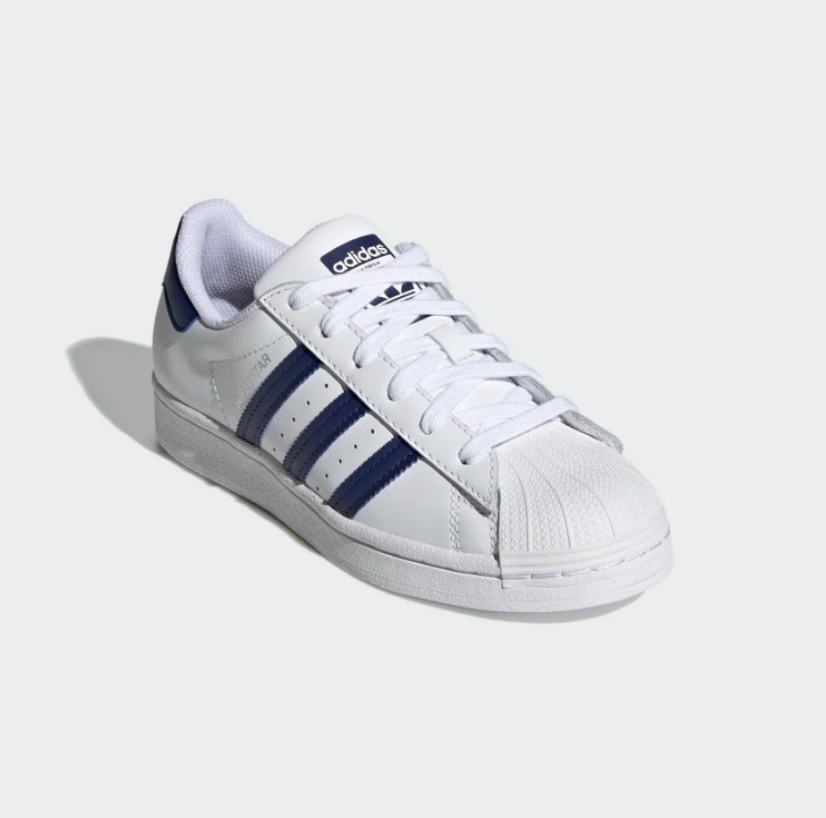 Adidas Originals scarpa sneakers da ragazzi Superstar GZ9096 bianco blu chiaro running on treadmills