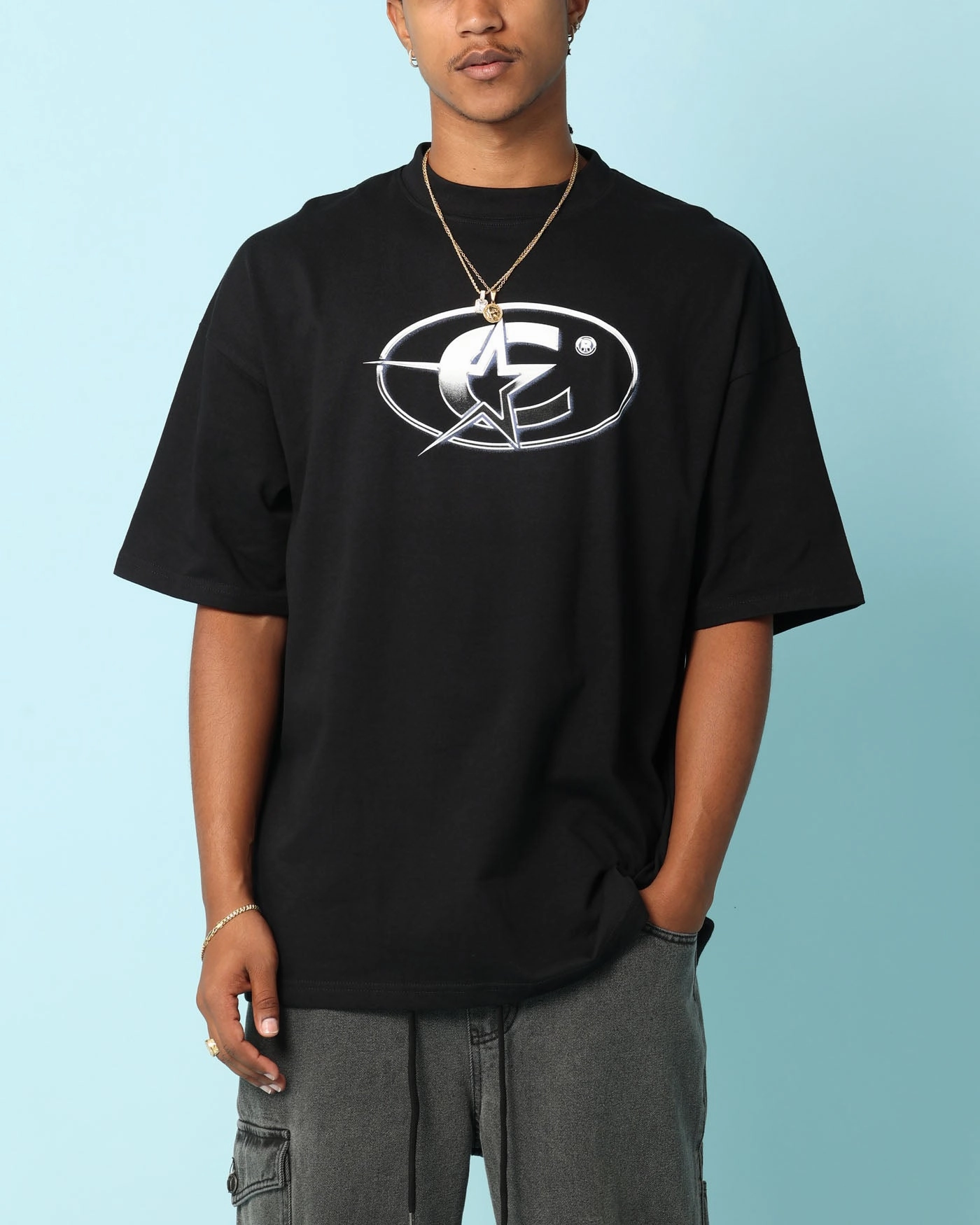 Airflow Ventilation Design Carr?? Chromestar Oversized T-Shirt Black