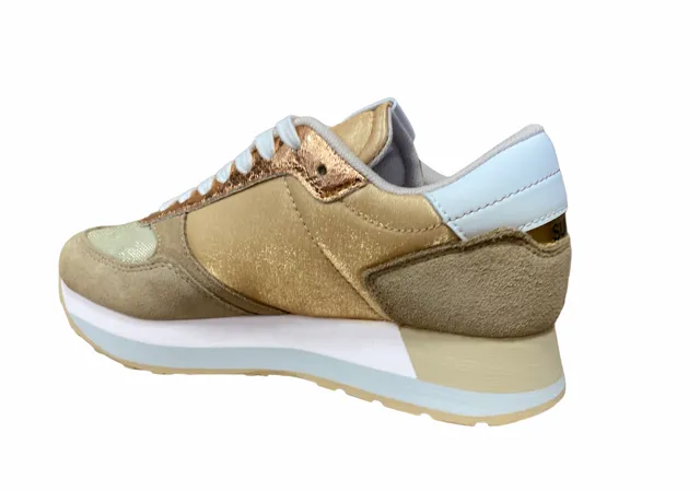 running with a hat SUN68 scarpa sneakers da donna Kate Shine Z31223 16 beige