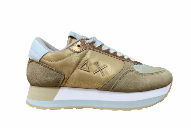 Snug Heel Cup Thermoplastic Overlays SUN68 scarpa sneakers da donna Kate Shine Z31223 16 beige