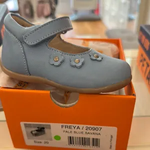 Petasil Freya - Pale Blue Savanna Leather Casual First Walker Shoe
