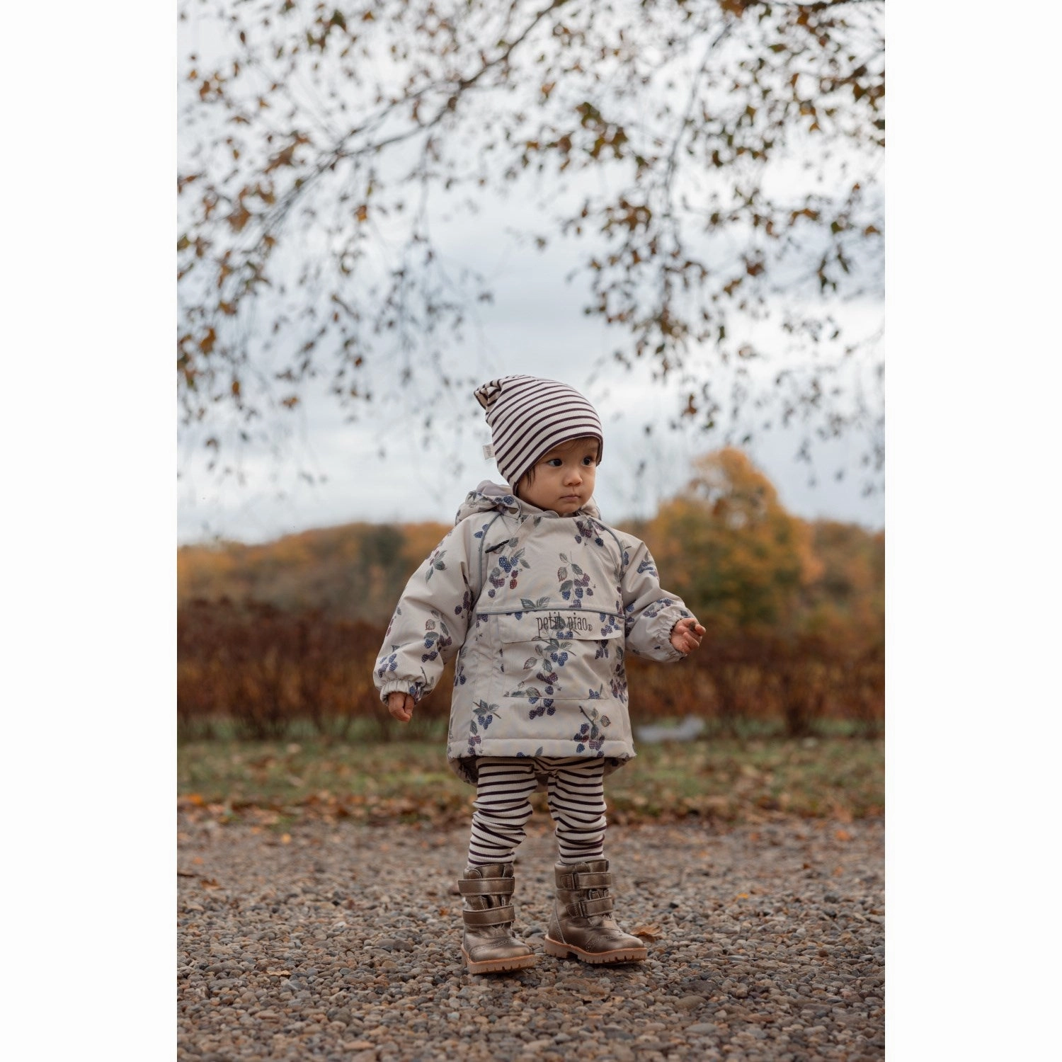 Windproof Cuffs Petit Piao Blackberry AOP PPDard Winter Jacket