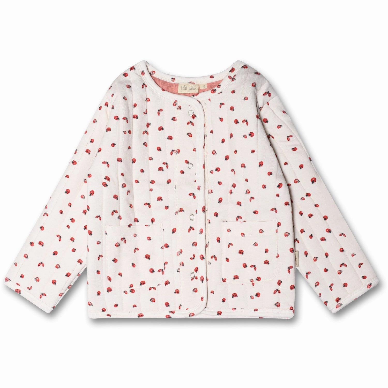 High Collar Windguard Petit Piao? Ladybug Quilted Jacket Printed