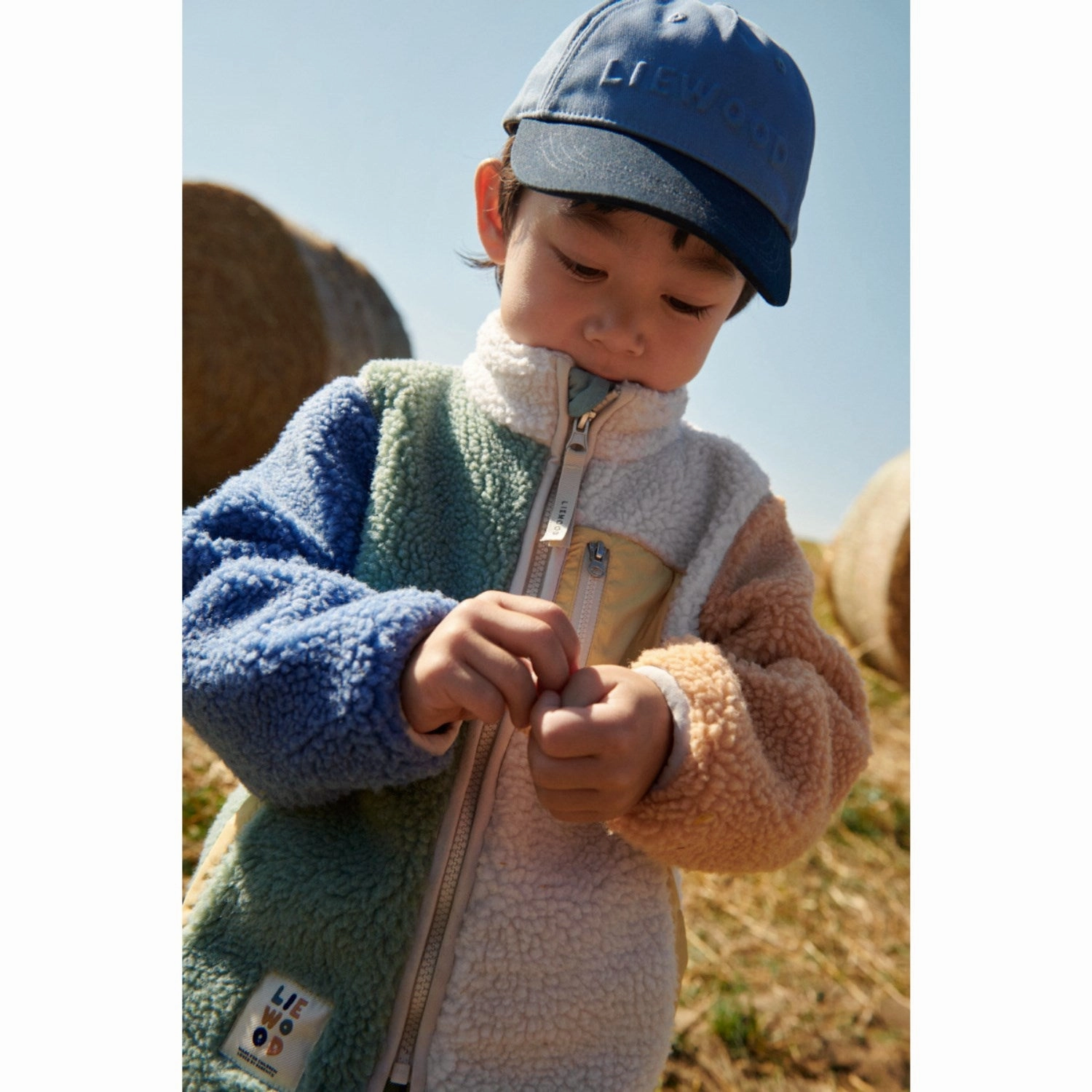 LIEWOOD Peppermint Multi Mix Nolan Pile Jacket Snag Free Surface