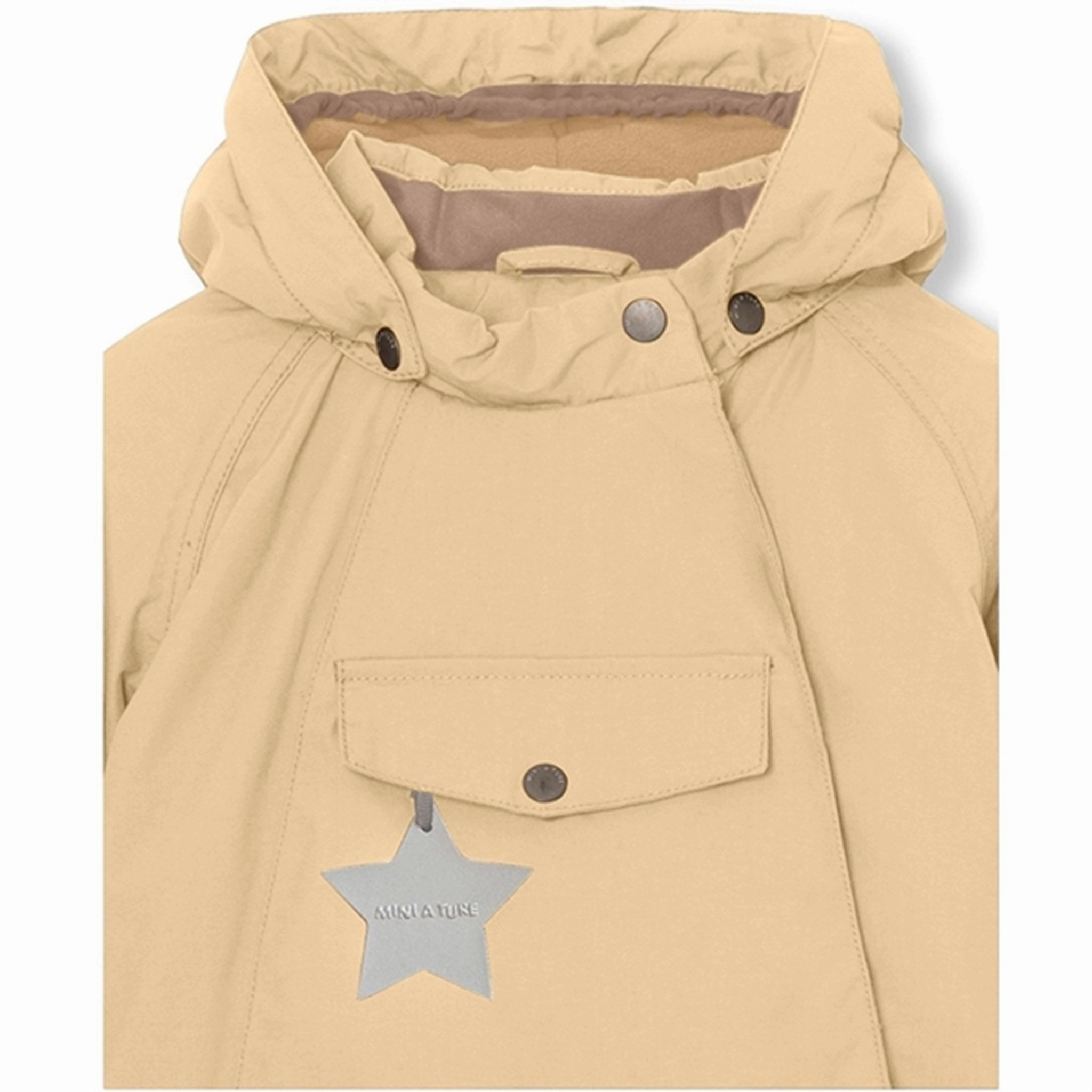 MINI A TURE Wang Fleece Winter Jacket Semolina Sand Belted Style