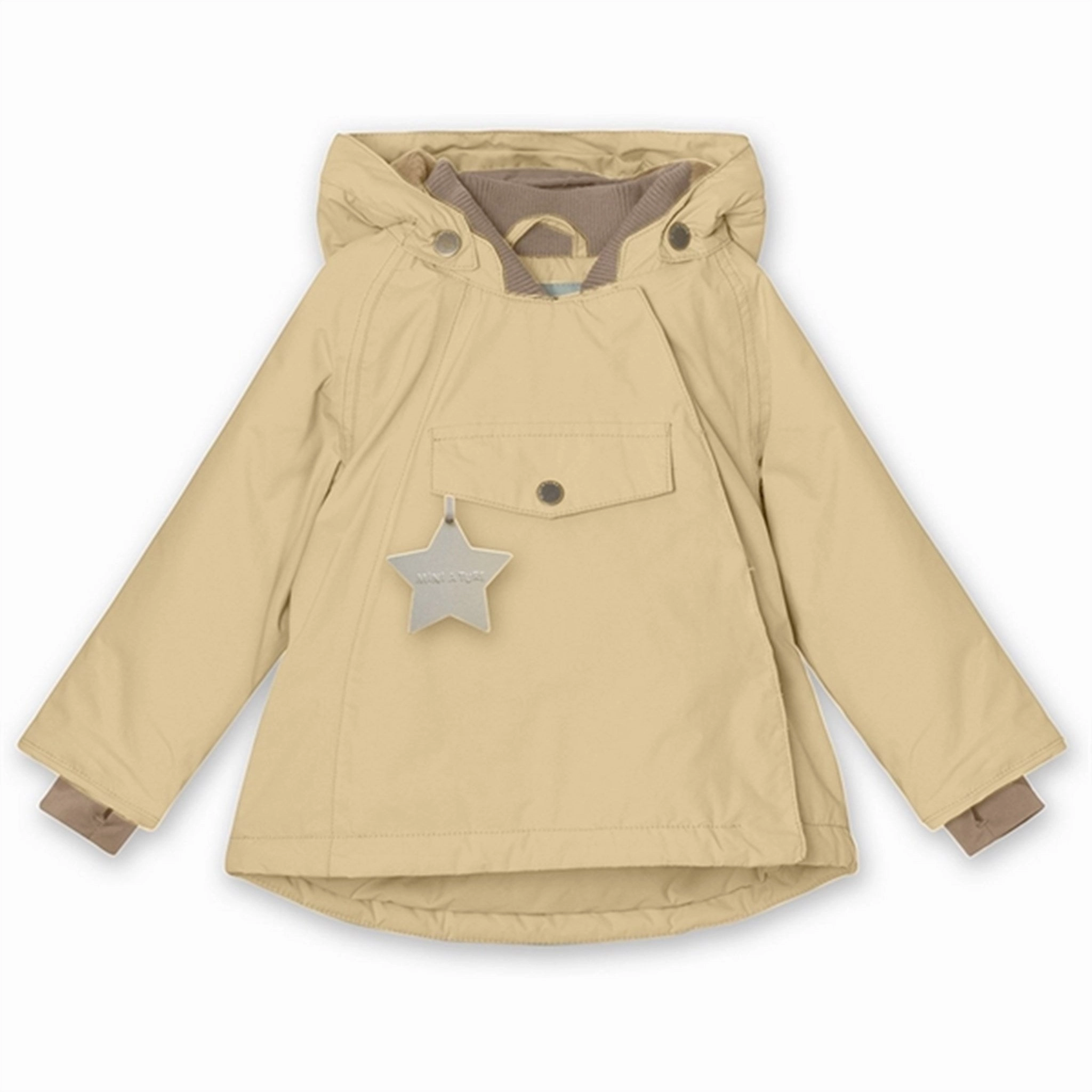 MINI A TURE Wang Fleece Winter Jacket Semolina Sand Comfort Fit Cut Eco Friendly Recycled Material