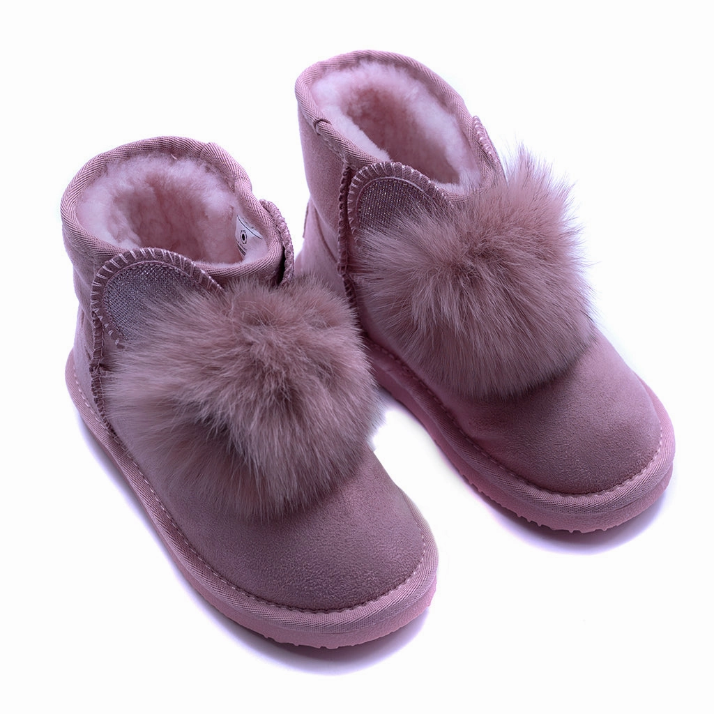 Pink Fur Boots All Day Pace Low noise