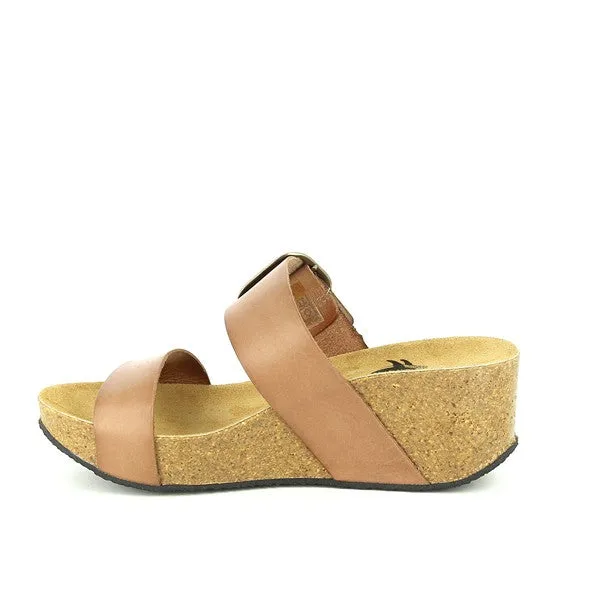 Plakton 273004 Brown Women's Wedge Sandals