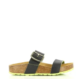 Plakton 343004 Black & Yellow Two Strap Sandals