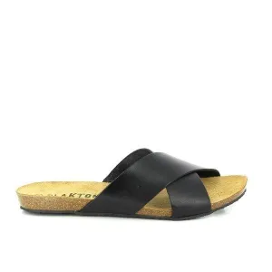 Plakton 575246 Black Cross-Strap Sandals