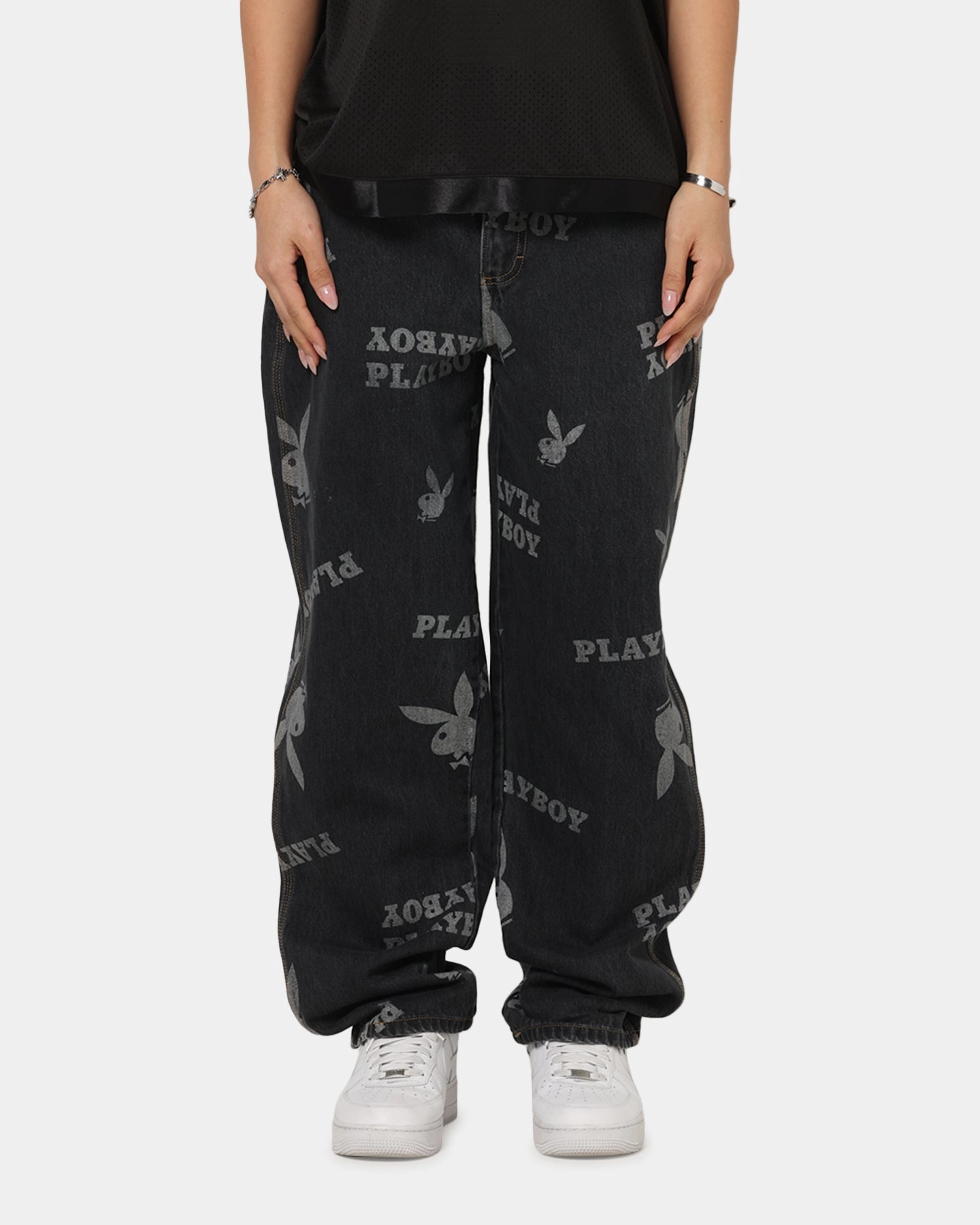 Performance Layer Playboy Mess Denim Jeans Washed Black