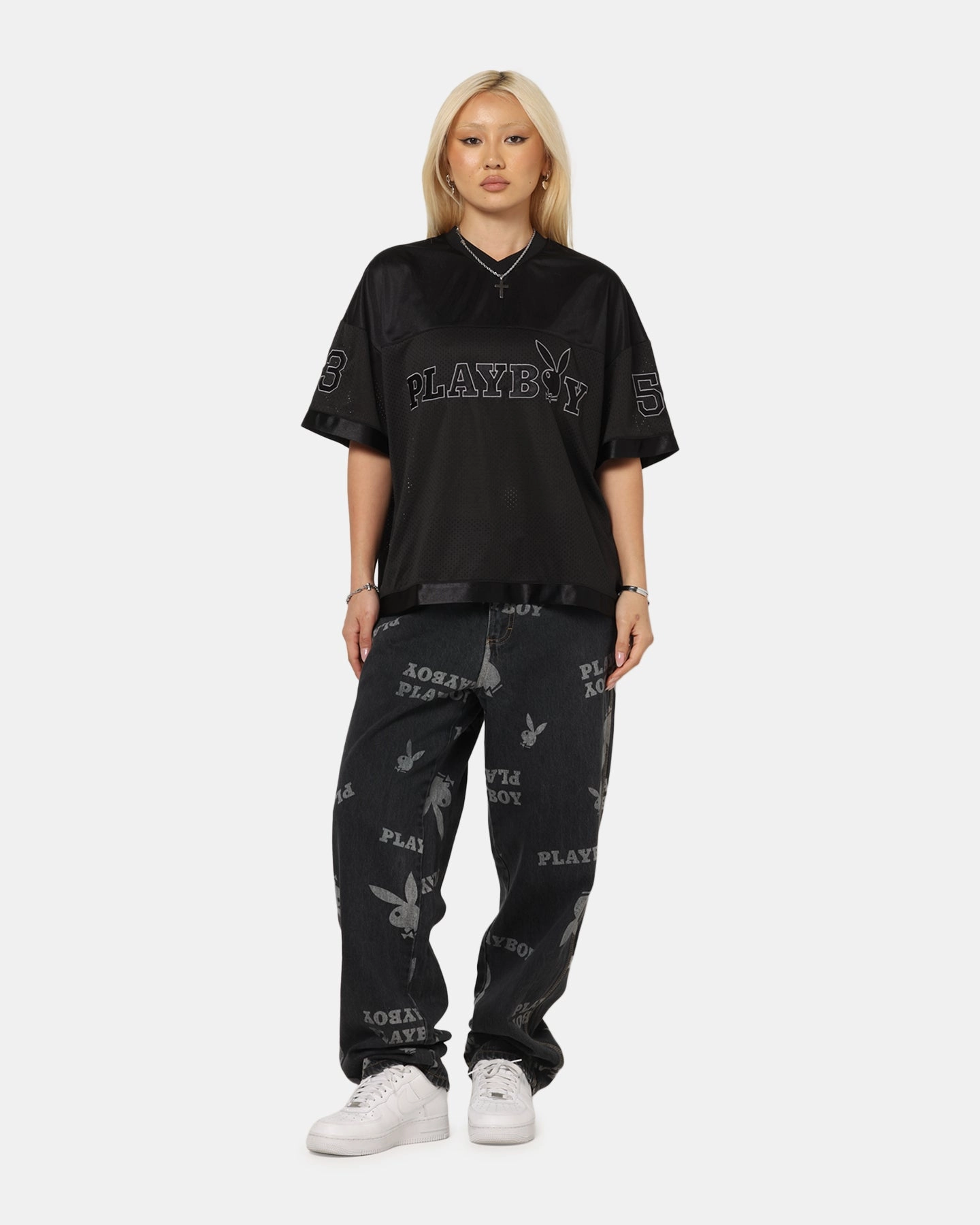 Day To Night Smart Comfort Playboy Mess Denim Jeans Washed Black