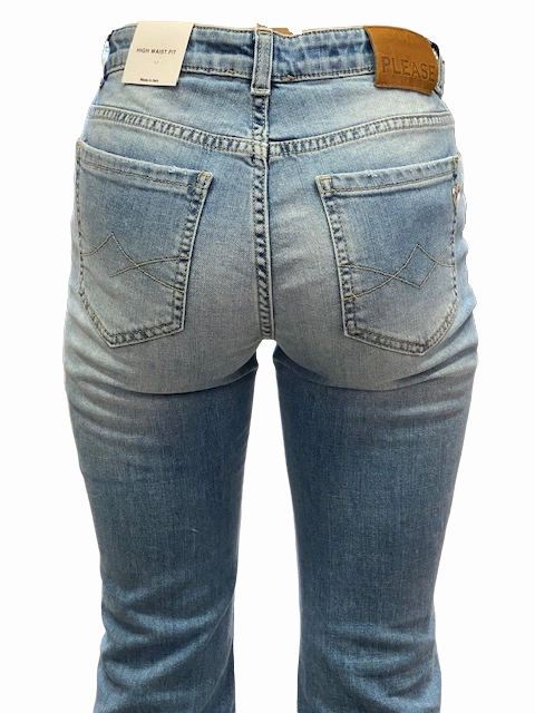 Bartack Stitching clean design Please Kids pantalone jeans da ragazza PHC5F26G31 1670 blu denim