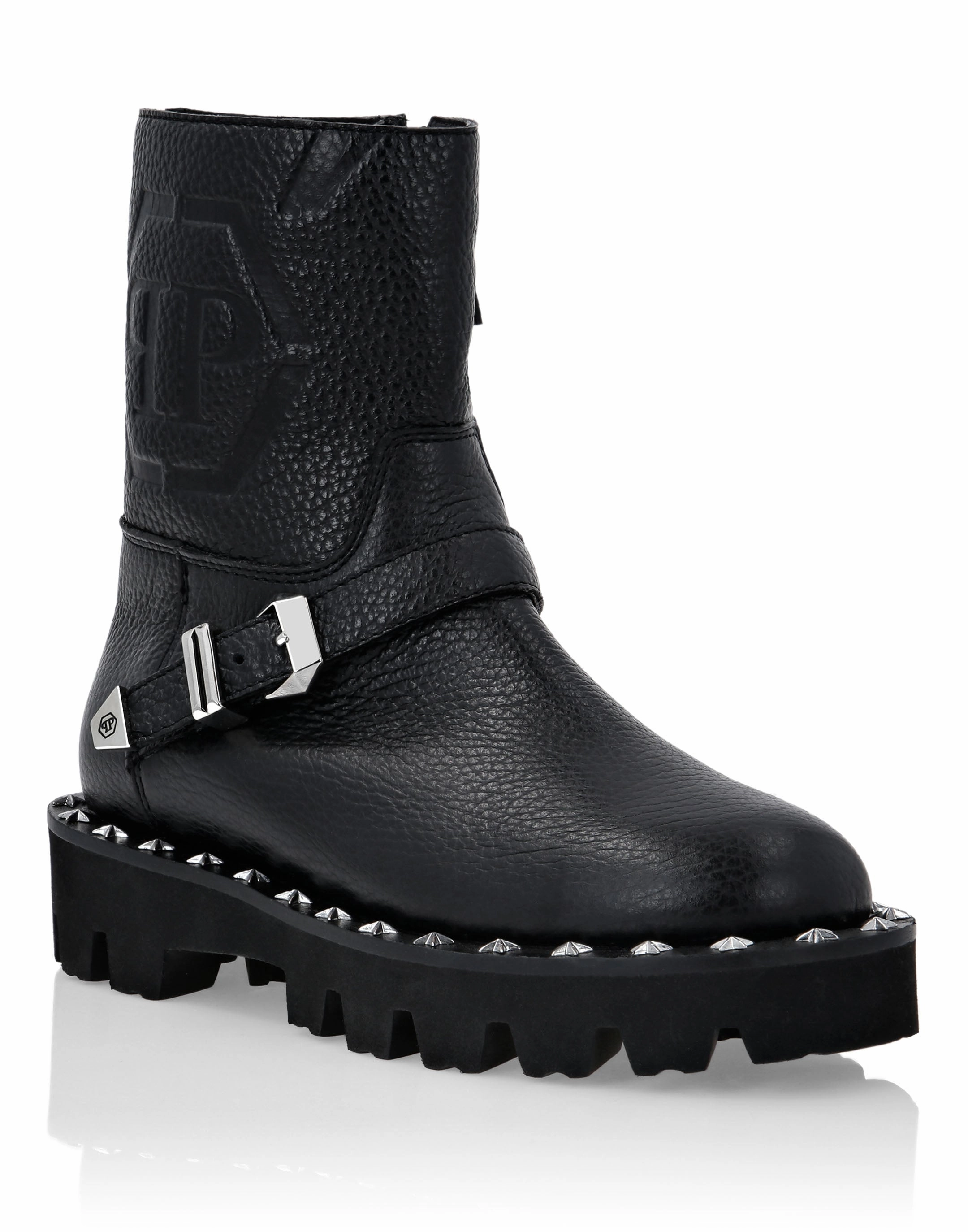 Modern Feel Leather Biker Boots Monogram