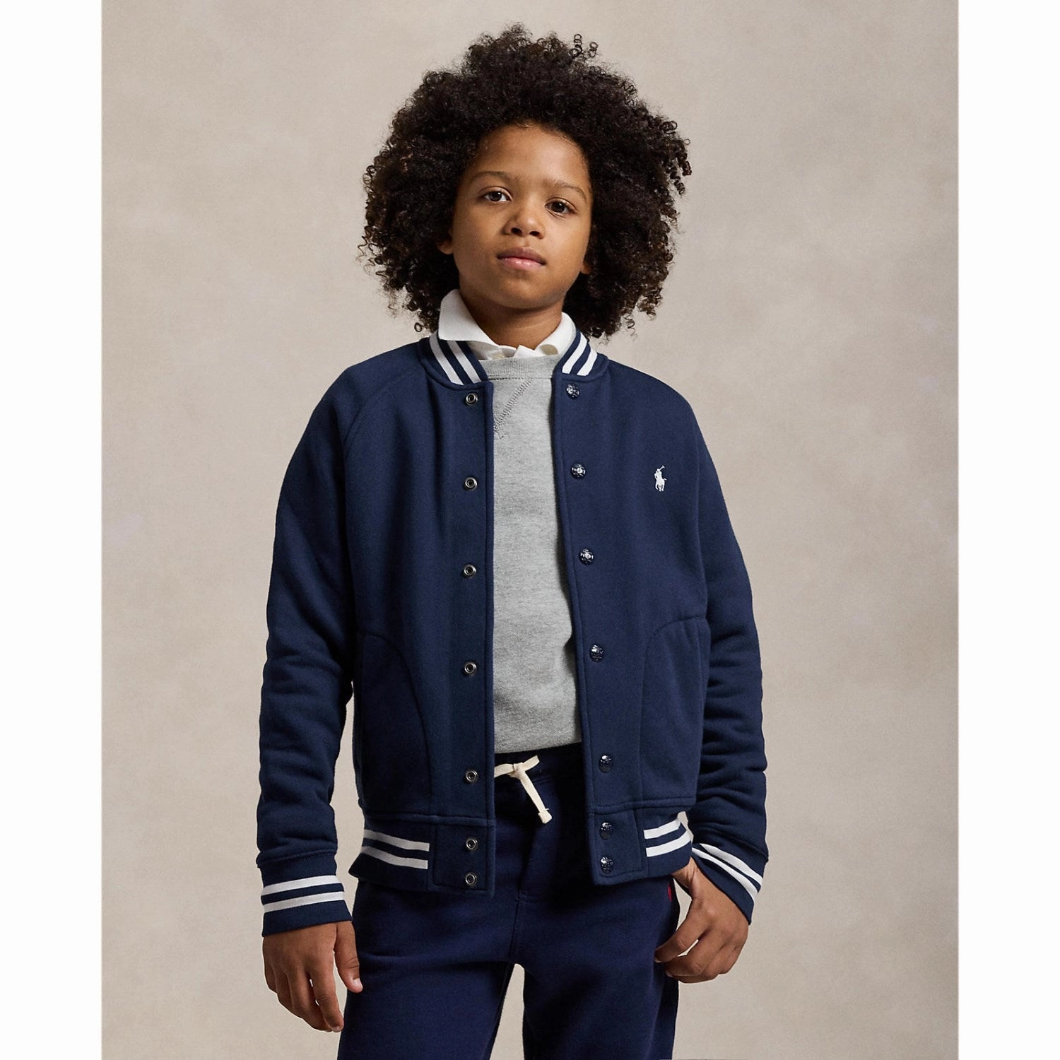 Polo Ralph Lauren Refined Navy/C1730 Bomber Jacket Classic Ribbed Cuffs