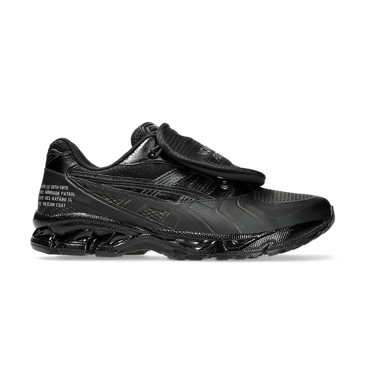   SBTG   Limited Edt GEL-Kayano 14 'Monsoon Patrol Black' Stabilizing Heel Cage Airflow Engineered