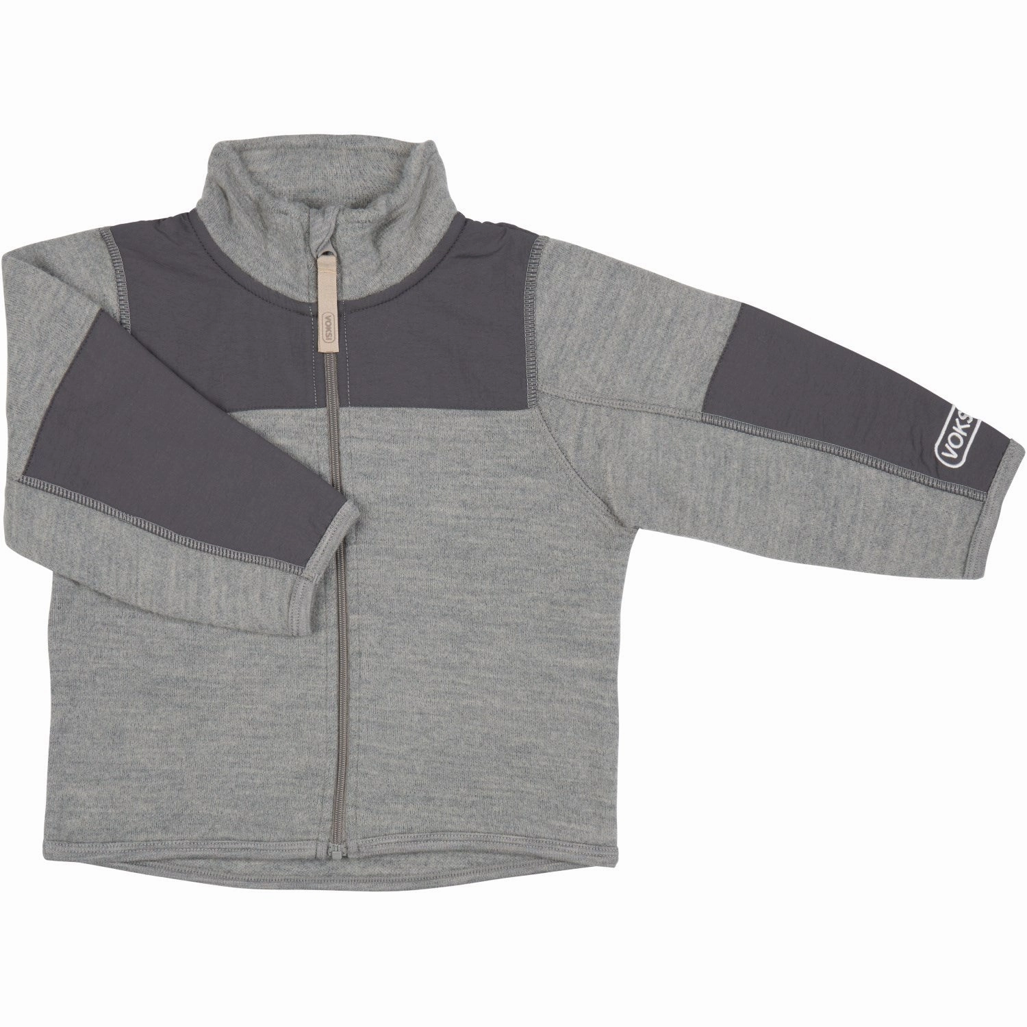 ReinforcedElbows Voksi? Melan Grey Wool Jacket Fleece