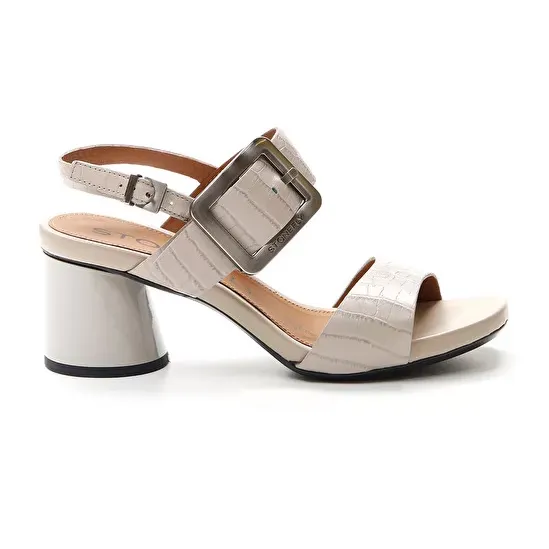 Stonefly sandalo casual con tacco da donna Jenny 2 Cocco Embossed LTH 216057 246 grigio Trendy Summer Shoes