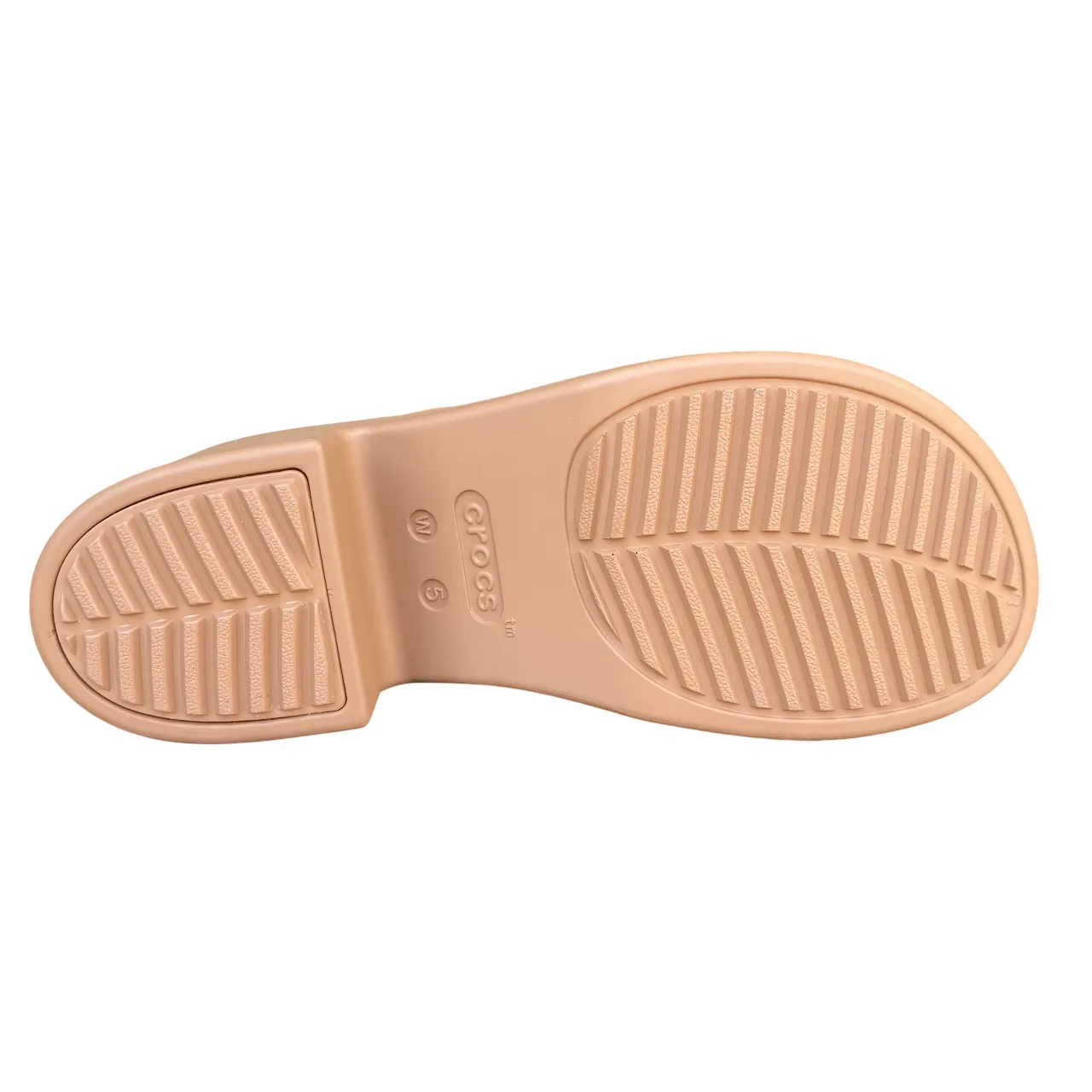 Crocs sandalo da donna con tacco Brooklyn Woven Slide 209979-2EY seppia Ergonomic Shape Elegant