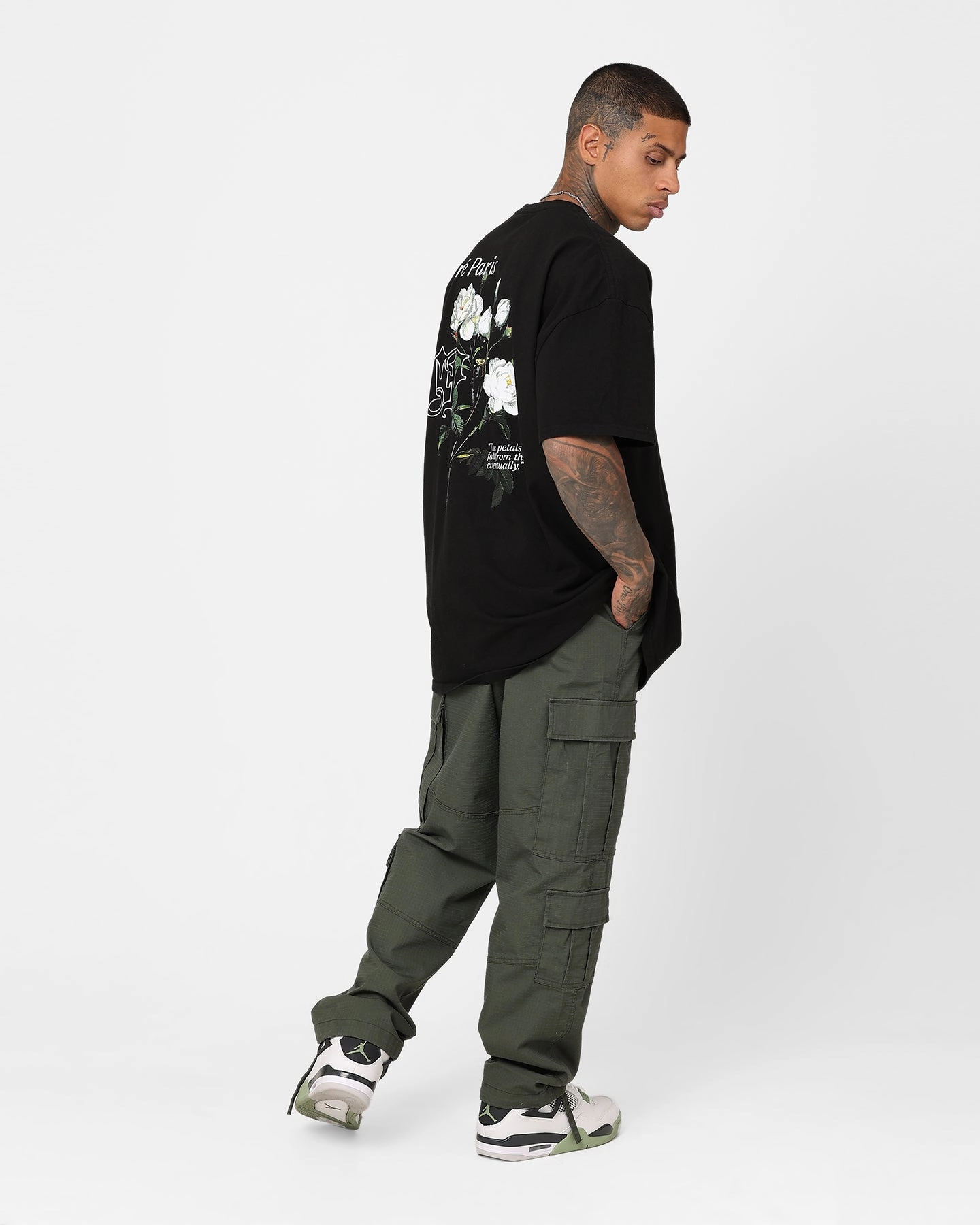 Carre Fallen Oversized T-Shirt Black Vintage Look