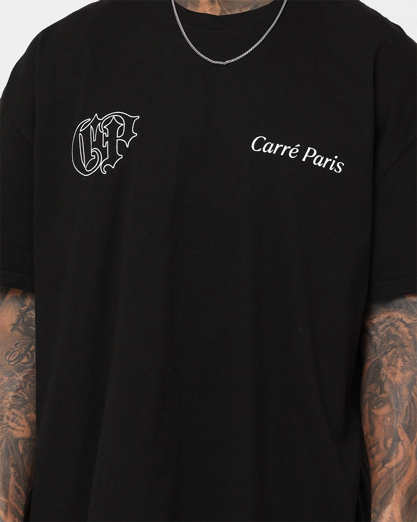 LongLastingColor Casual Comfort Look Carre Fallen Oversized T-Shirt Black