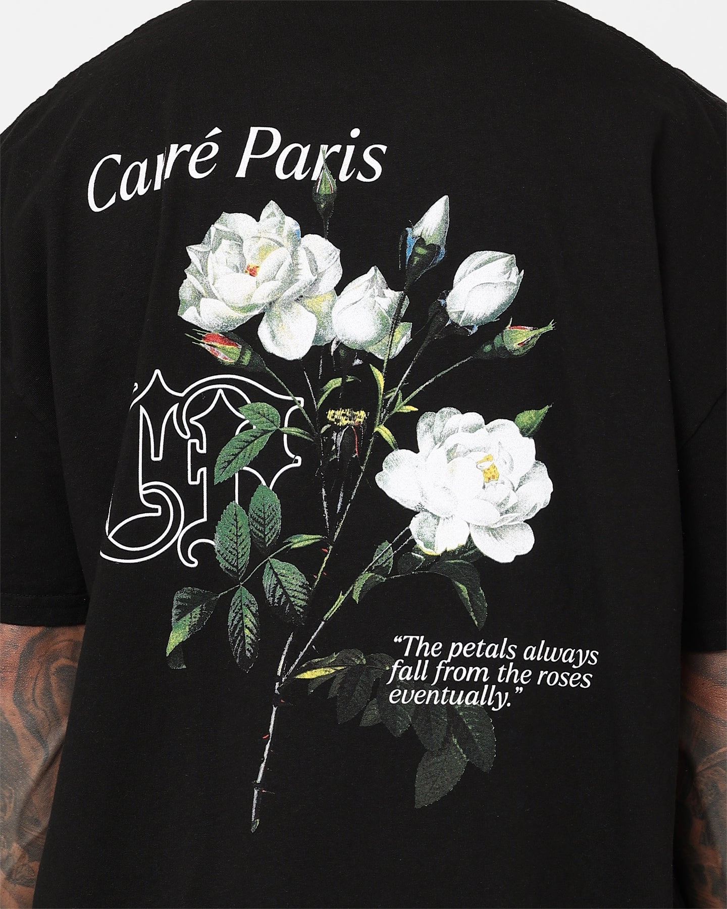 Carre Fallen Oversized T-Shirt Black Relaxed Fit Design