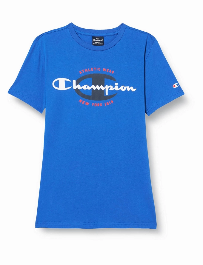 Smart Casual Look Effortless Fit Champion T-shirt da ragazzo manica corta Legacy Graphic 306307 BS071 ETR royal