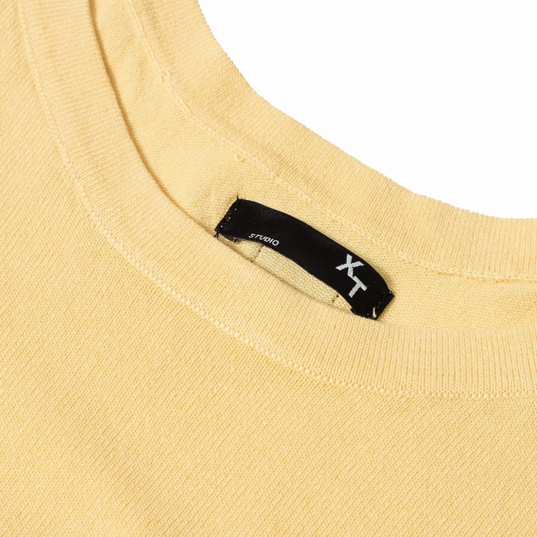 XT Studio canotta top da donna in cotone. Colore vaniglia Minimalist Styling