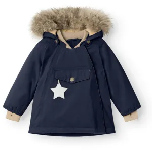 Classic Cut Mini A ture Outer space Wang Fleece Winter Jacket m. Fur