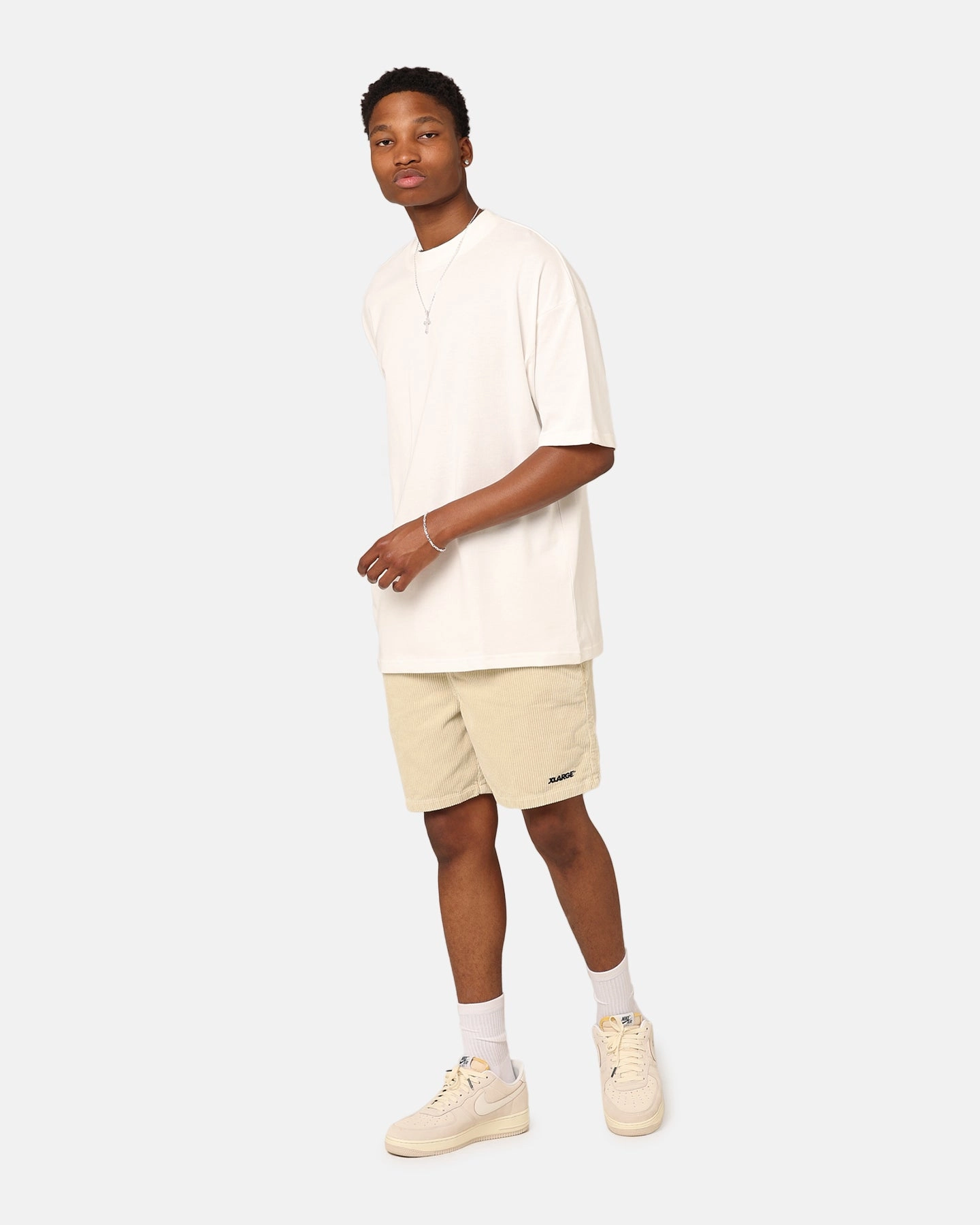 Culture Kings Oversized Blank T-Shirt Off White Relaxed Fit Design