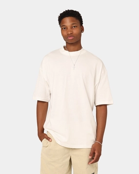 Culture Kings Oversized Blank T-Shirt Off White WrinkleResistant