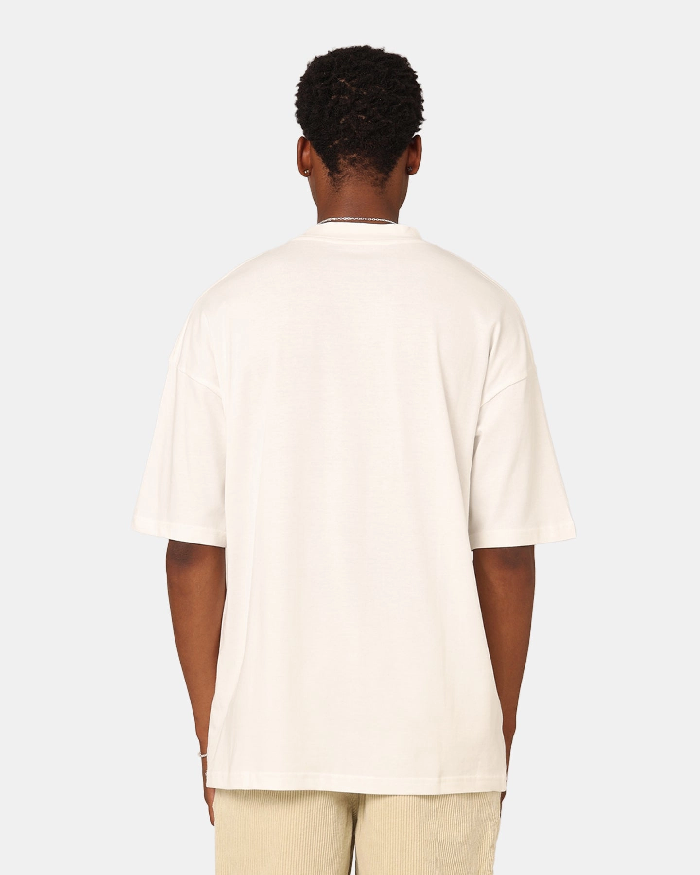 Durable Ribbed Hem Comfort Apparel Culture Kings Oversized Blank T-Shirt Off White