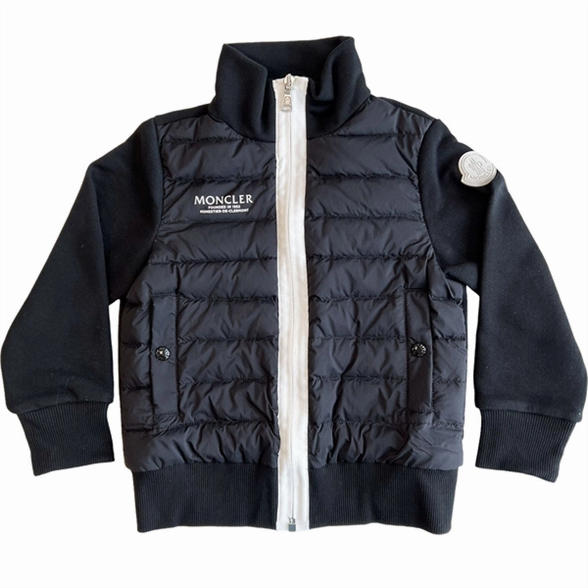 Moncler Night Blue Padded Zip-up Sweatshirt ElasticWaistband
