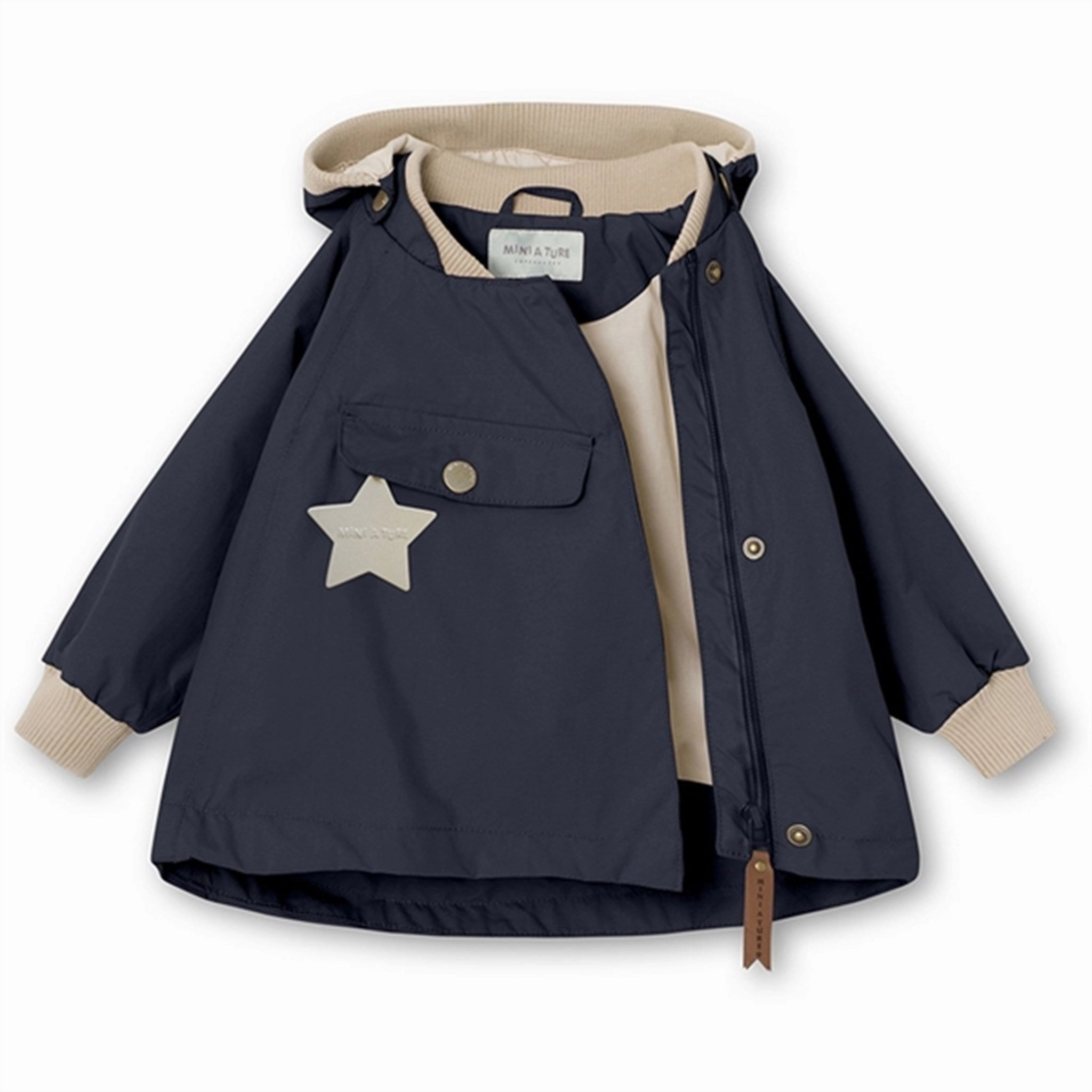 Classic Zip Up Neutral Fit Design MINI A TURE Wai Spring Jacket Ombre Blue