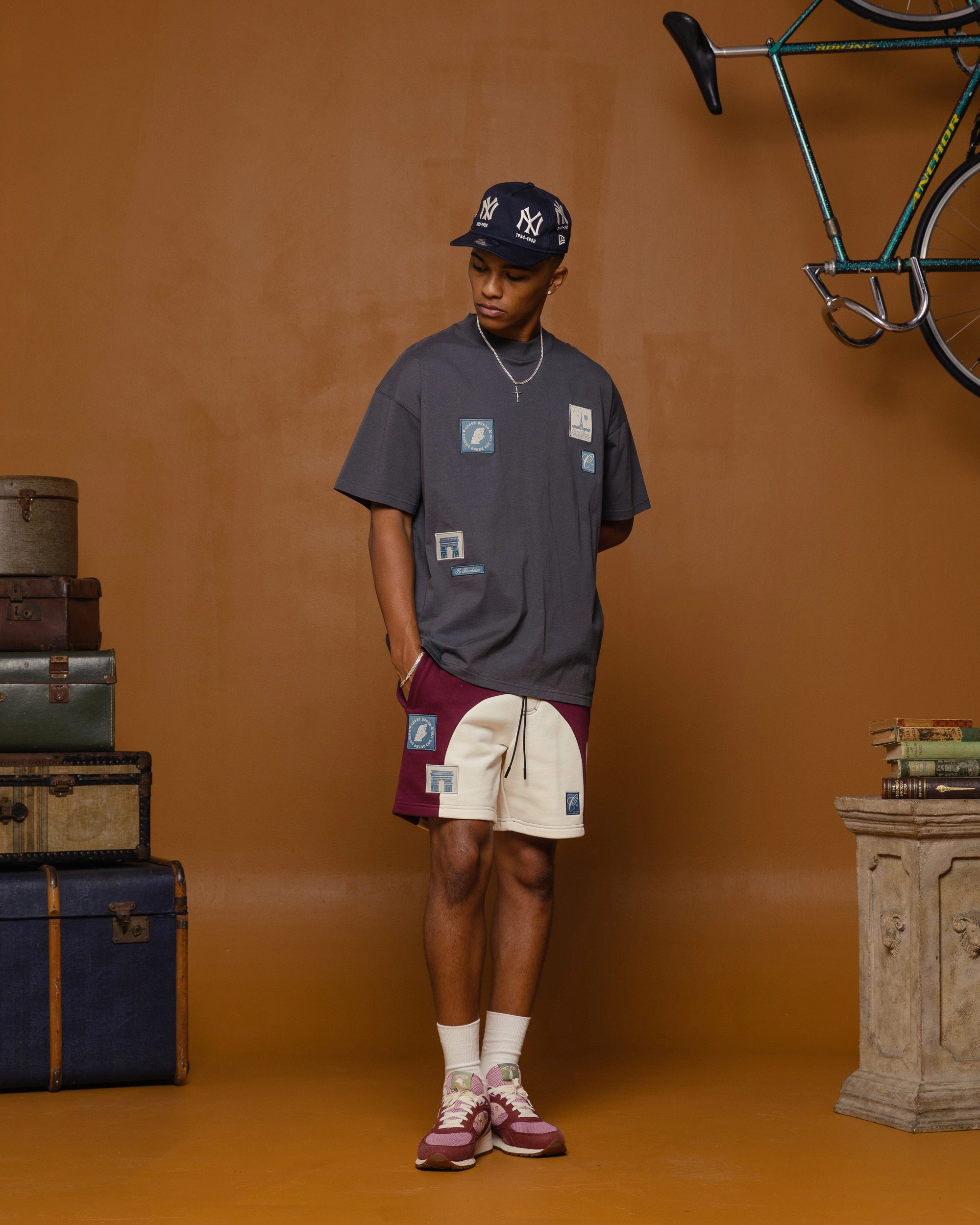 Quick Dry Material Carre Avant Oversized Short Sleeve T-Shirt Coal