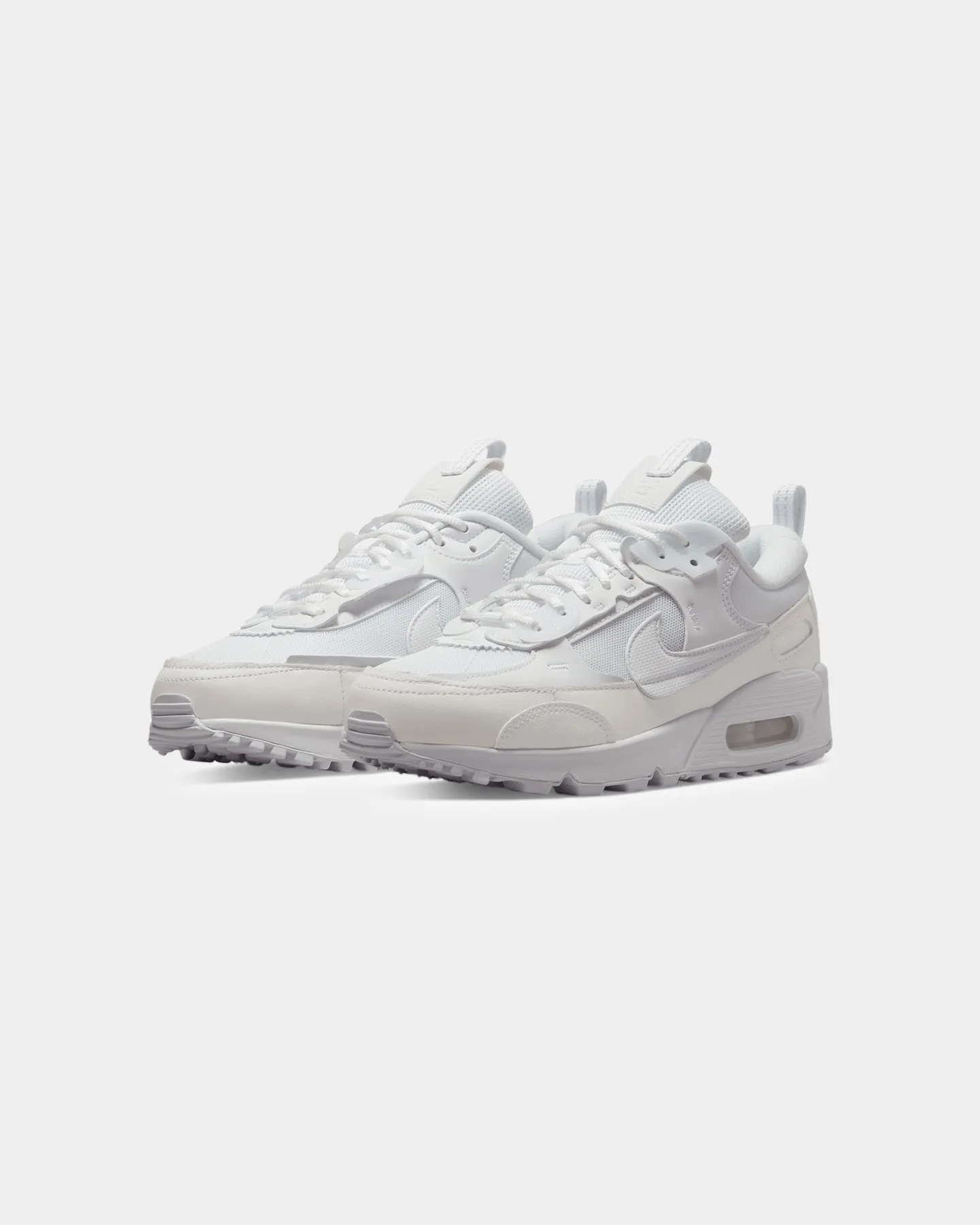 Nike Women's Air Max 90 Futura White/White training - specific running shoes TextileUpper