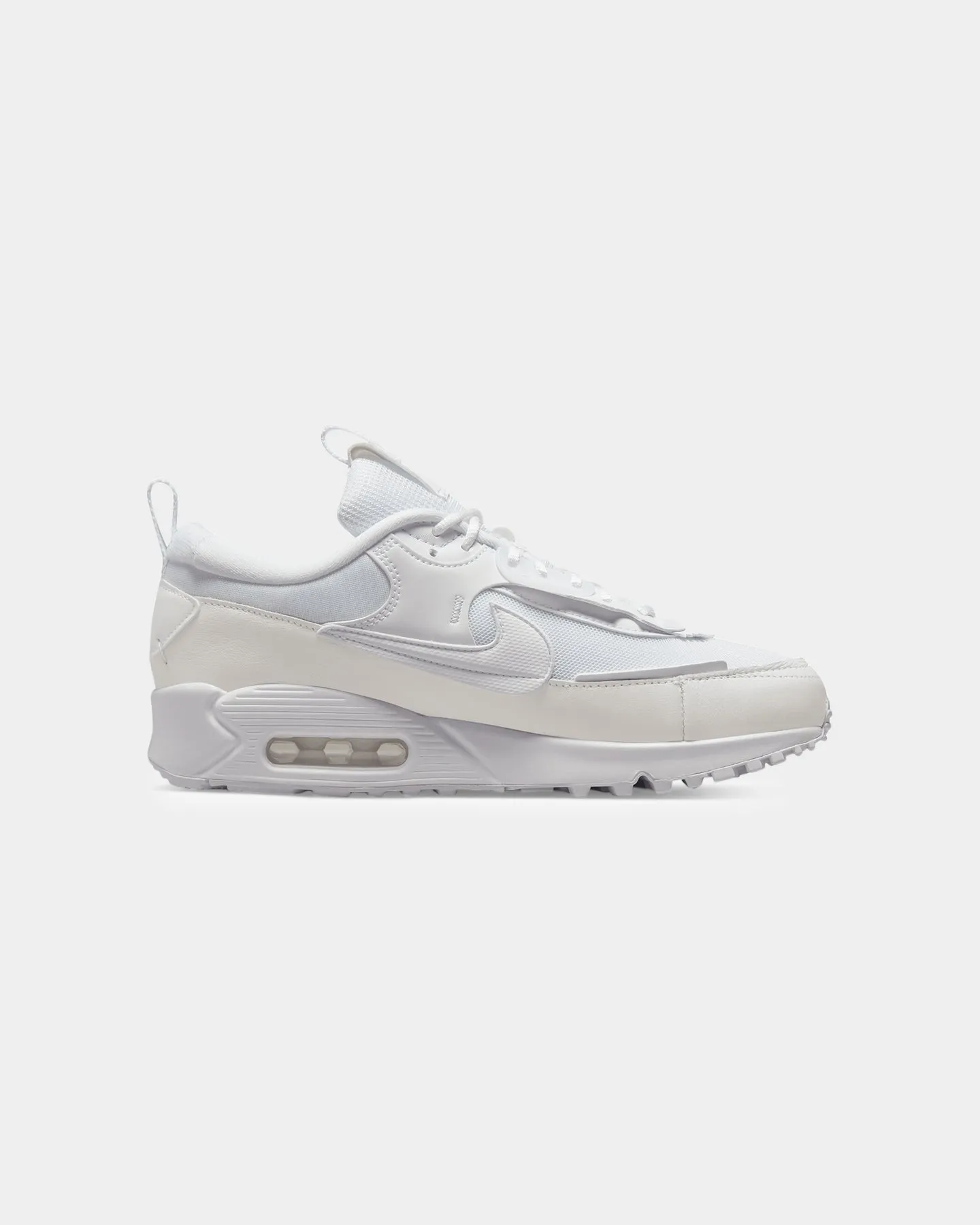 Nike Women's Air Max 90 Futura White/White running in races