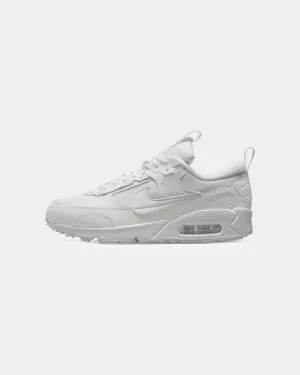 Nike Women's Air Max 90 Futura White/White seamless upper running shoes