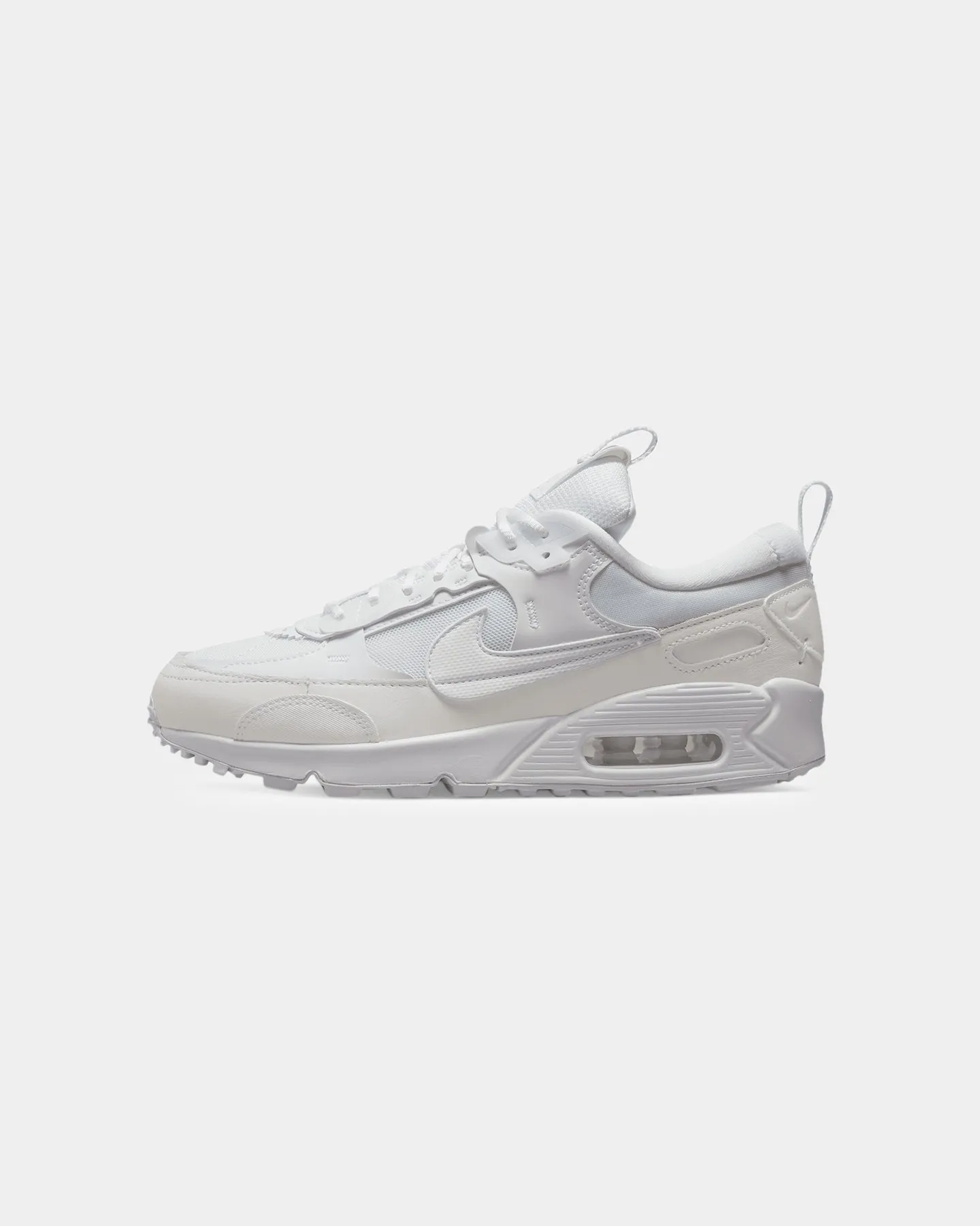 Nike Women's Air Max 90 Futura White/White seamless upper running shoes