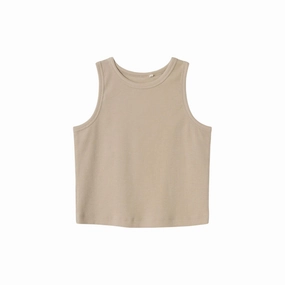 Name it canotta corta a costine da ragazza Nakal 13236672 beige Windproof Layer