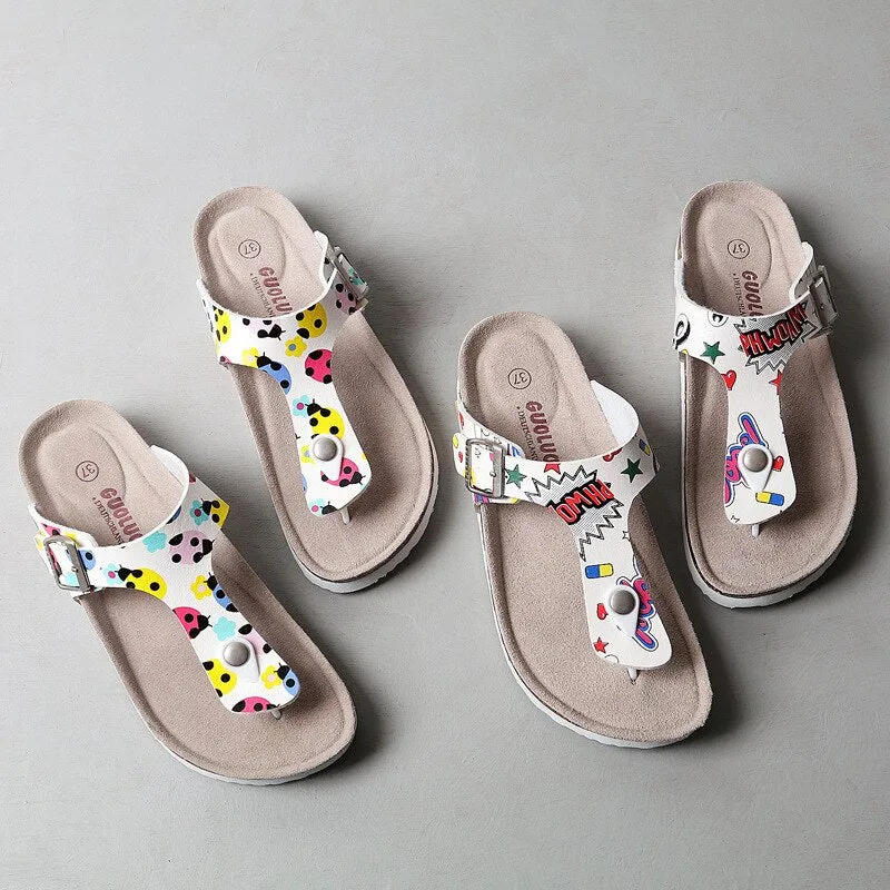 Printed Summer Flip Flops